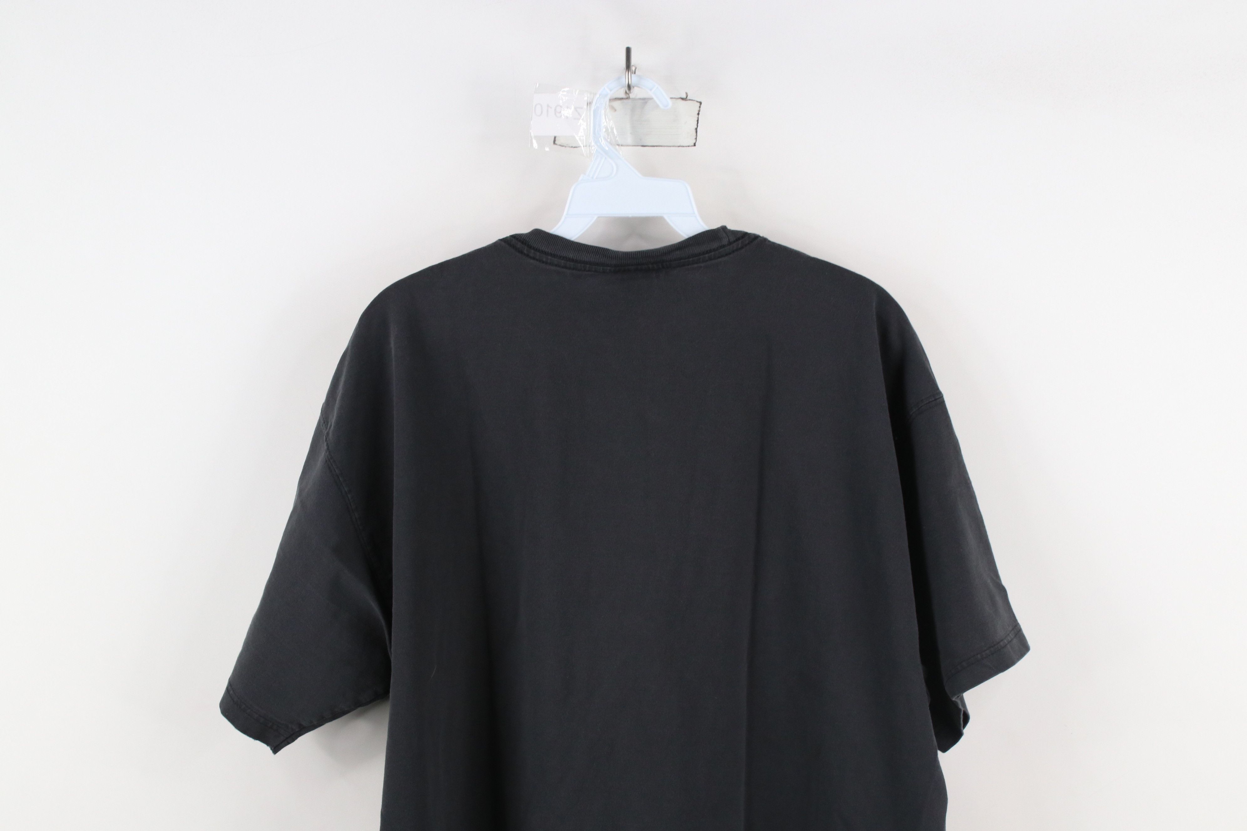 Vintage Vintage 90s Streetwear Blank Heavy Cotton T-Shirt Black Size US L / EU 52-54 / 3 - 14 Thumbnail