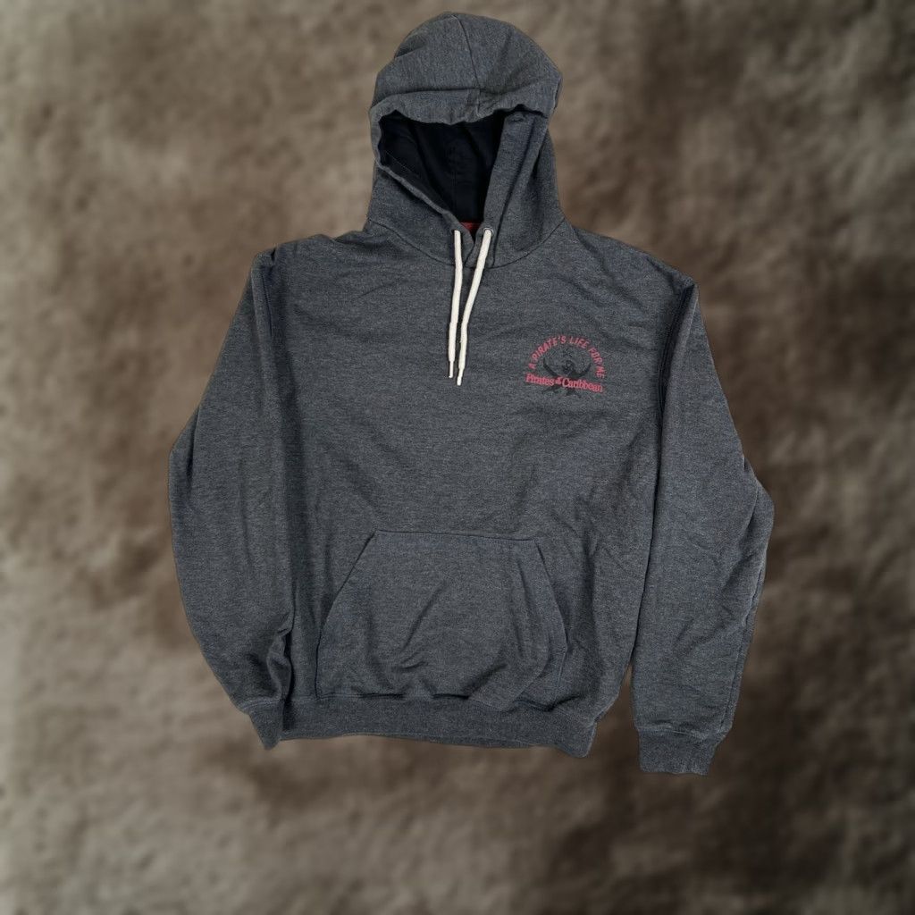 Disney VINTAGE Disney Pirates Of The Caribbean Hoodie XS Gray Mens Hooded Graphic Print All Seasons Dead Men Tell No Tales Size US XS / EU 42 / 0 - 1 Thumbnail