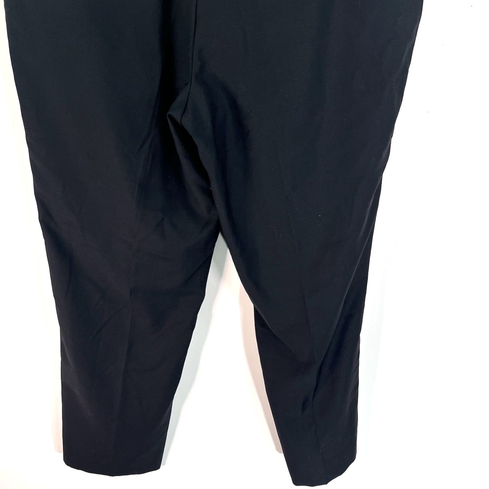 Vintage Ranieri Novello Black Italian Wool Pants Men's 34 Flat Front Lined 31 Inseam Slim Straight Dress Pants Size US 34 / EU 50 - 6 Thumbnail
