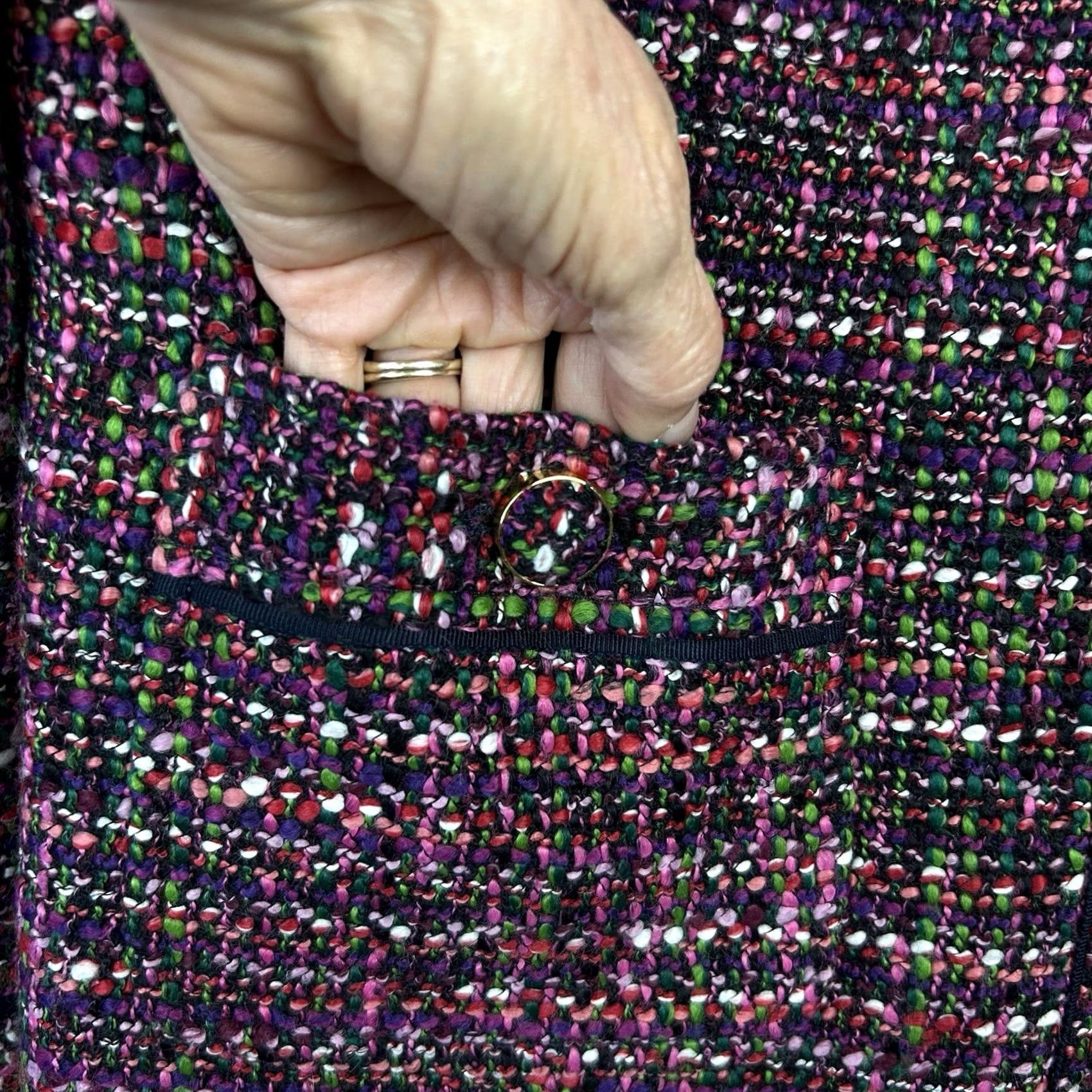 Talbots Talbots Tweed Jacket Womens Size 10 Multicolor Blazer Textured Pockets Buttons Preppy Size L / US 10 / IT 46 - 5 Thumbnail