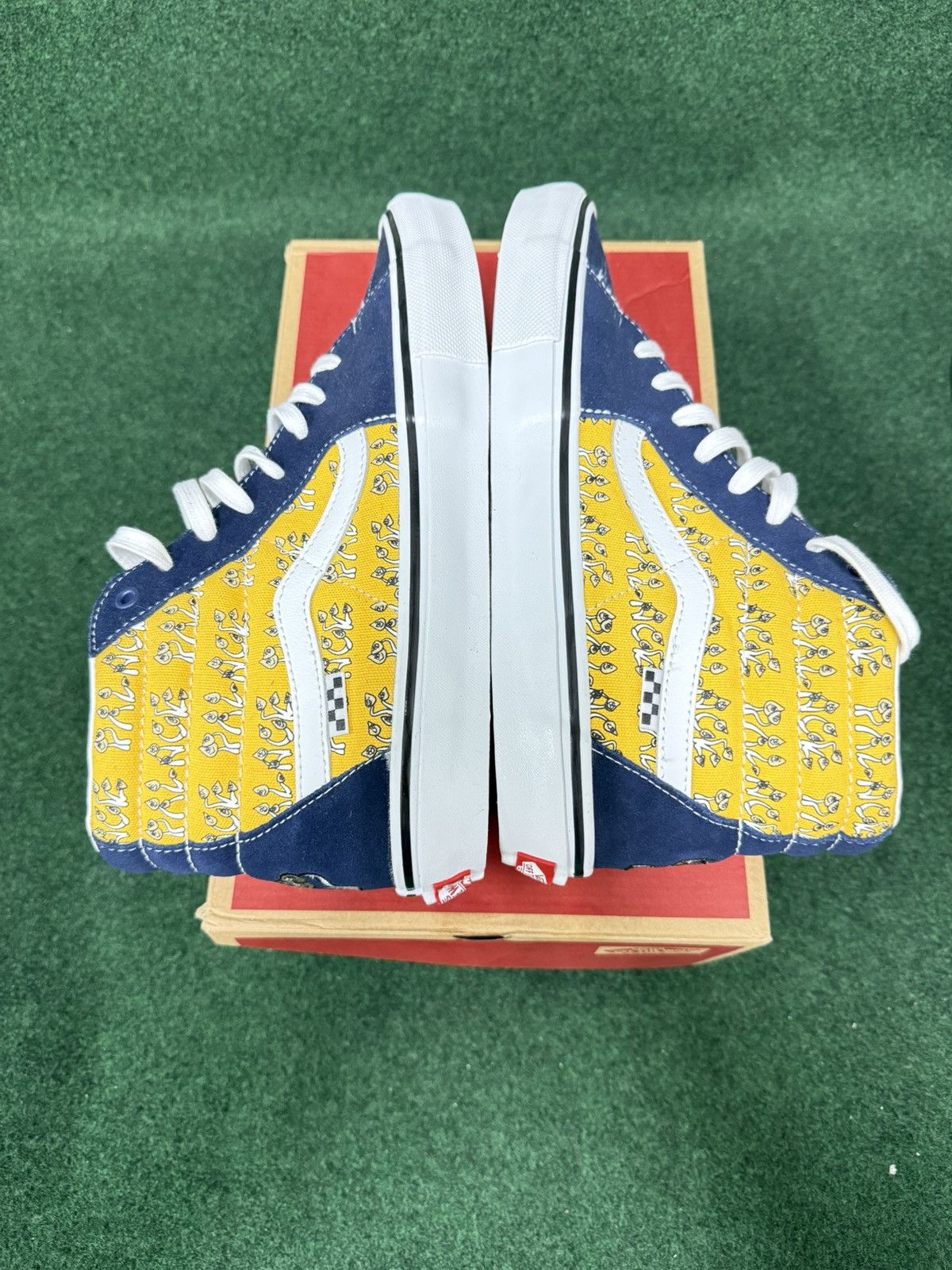 Vans Palace x Vans Skate Sk8-Hi P Shroom Yellow Size US 11 / EU 44 - 5 Thumbnail