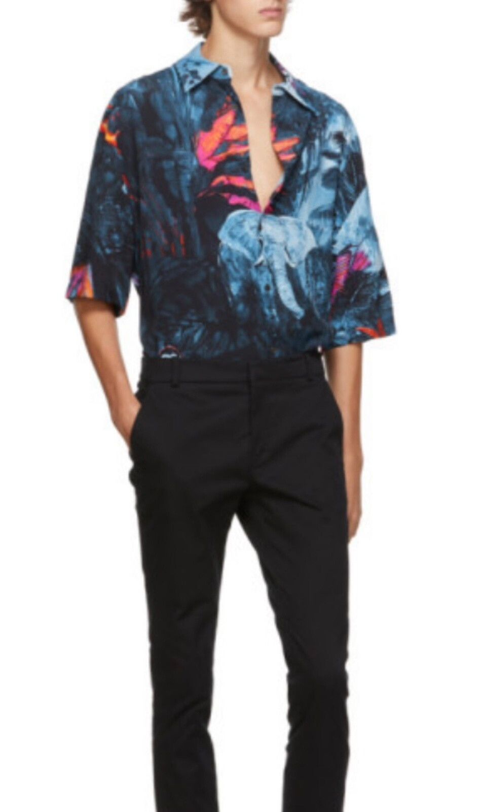 Valentino Valentino Jungle Print Short-Sleeve Shirt Size US M / EU 48-50 / 2 - 2 Thumbnail