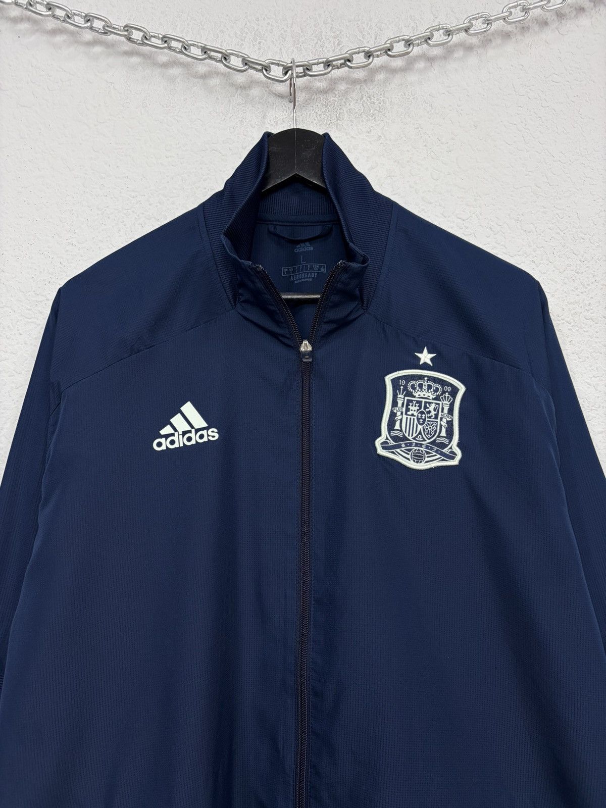 Adidas Adidas Spain National Team Track Jacket Navy Football Traini Size US L / EU 52-54 / 3 - 7 Thumbnail