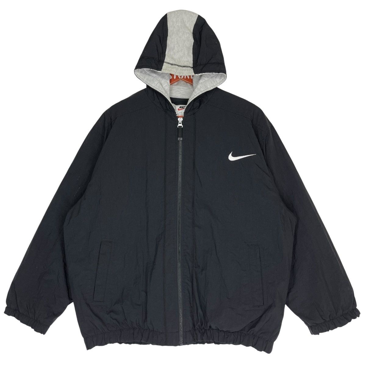 Nike × Vintage Vintage Nike Big Swoosh Hoodie Jacket Size L Size US L / EU 52-54 / 3 - 2 Thumbnail