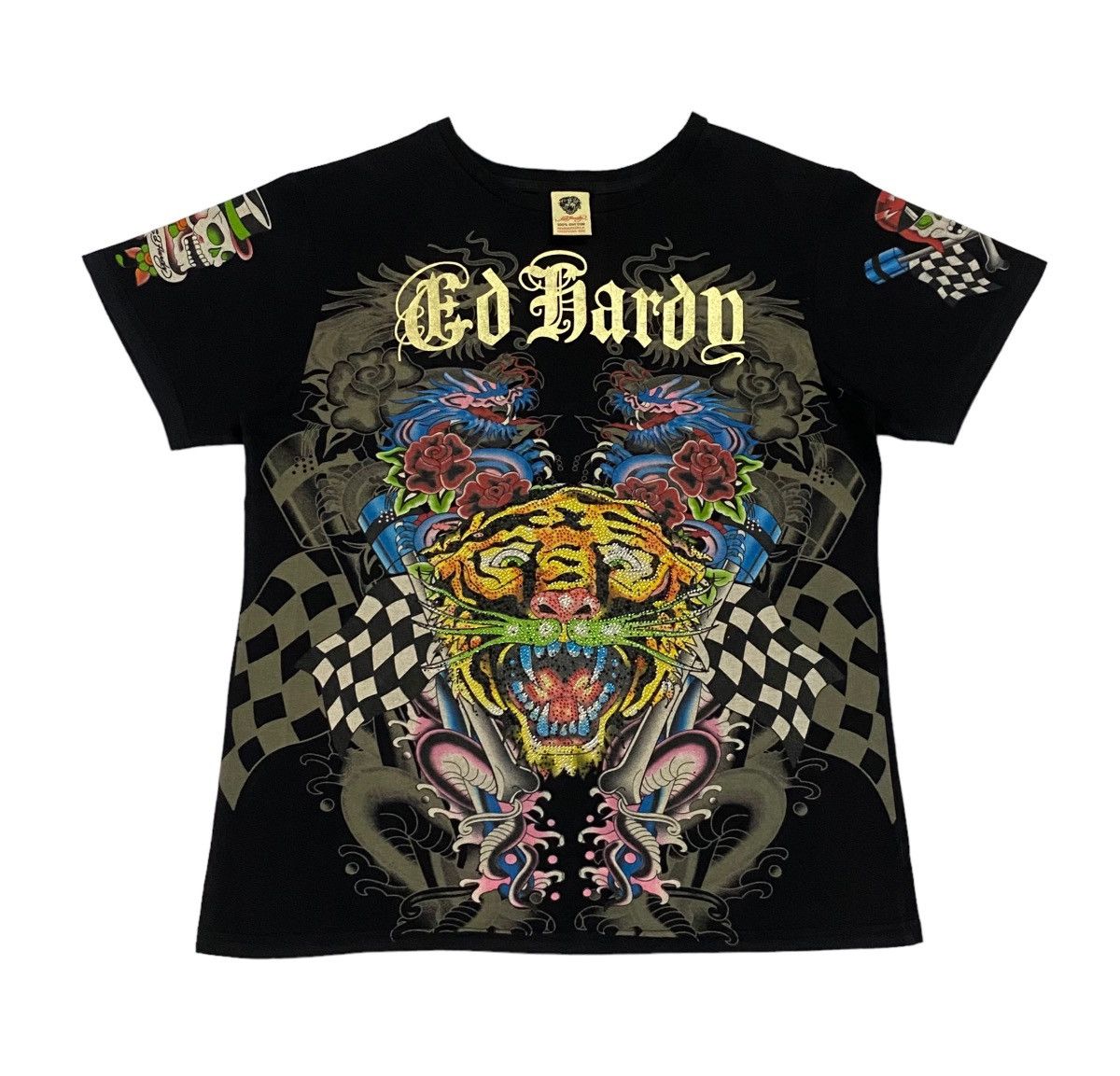 T-shirt Ed Hardy Audigier Homme - Multicouleur - Taille L - Coton - Occasion Parfait état