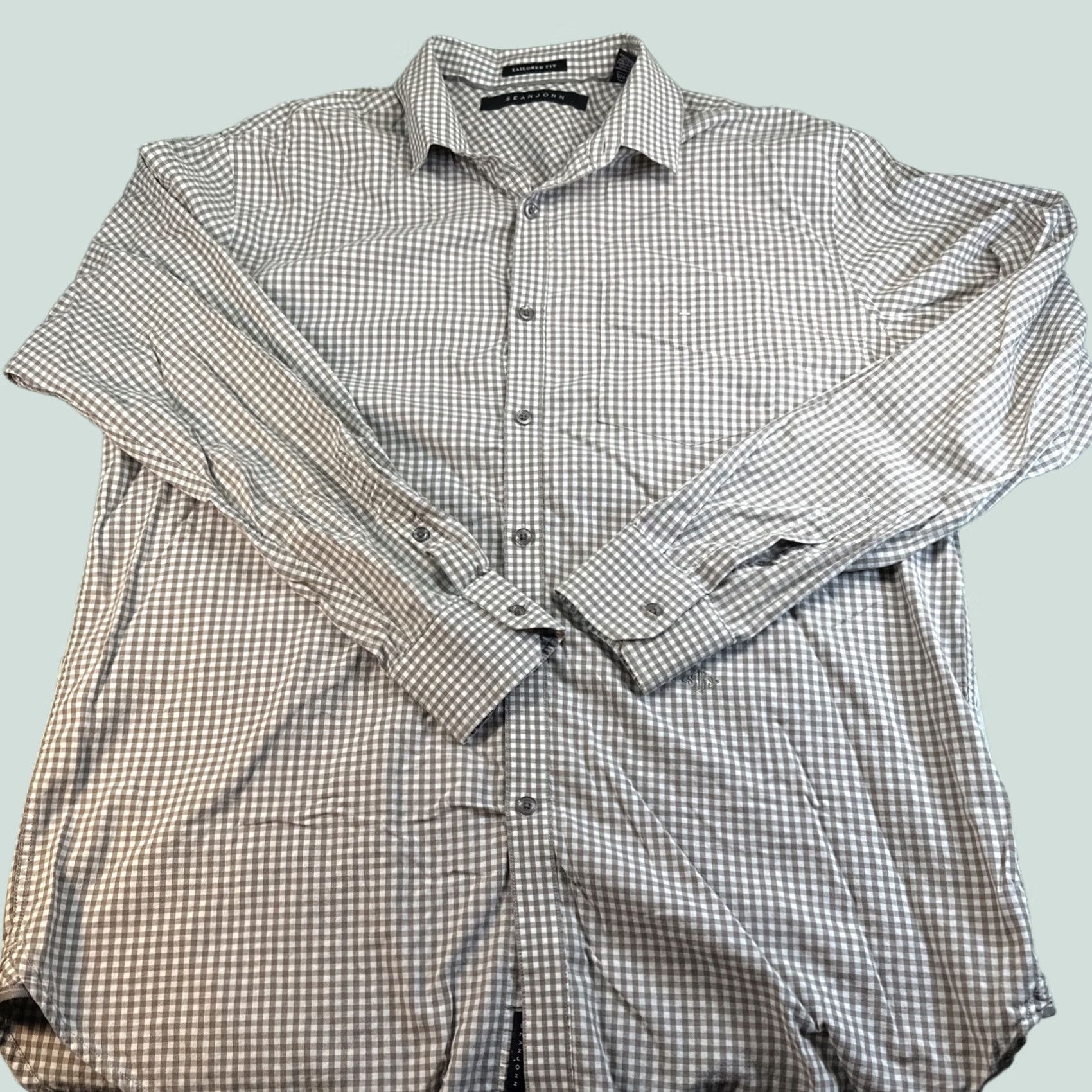 Sean John Sean John Button-Up Shirt XL Men Striped Long Sleeve Cotton Multicolor Regular Button-Down Collar Size 46R - 1 Thumbnail