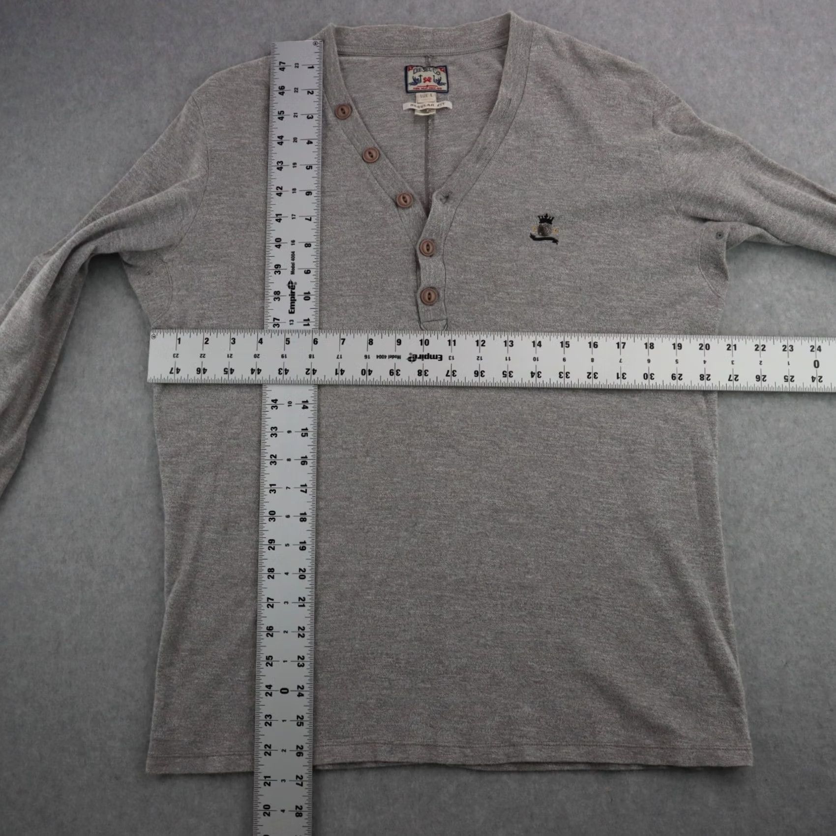 Diesel DIESEL Mens Size Large Gray Front Button Cardigan Sweater Long Sleeve Size US L / EU 52-54 / 3 - 2 Thumbnail