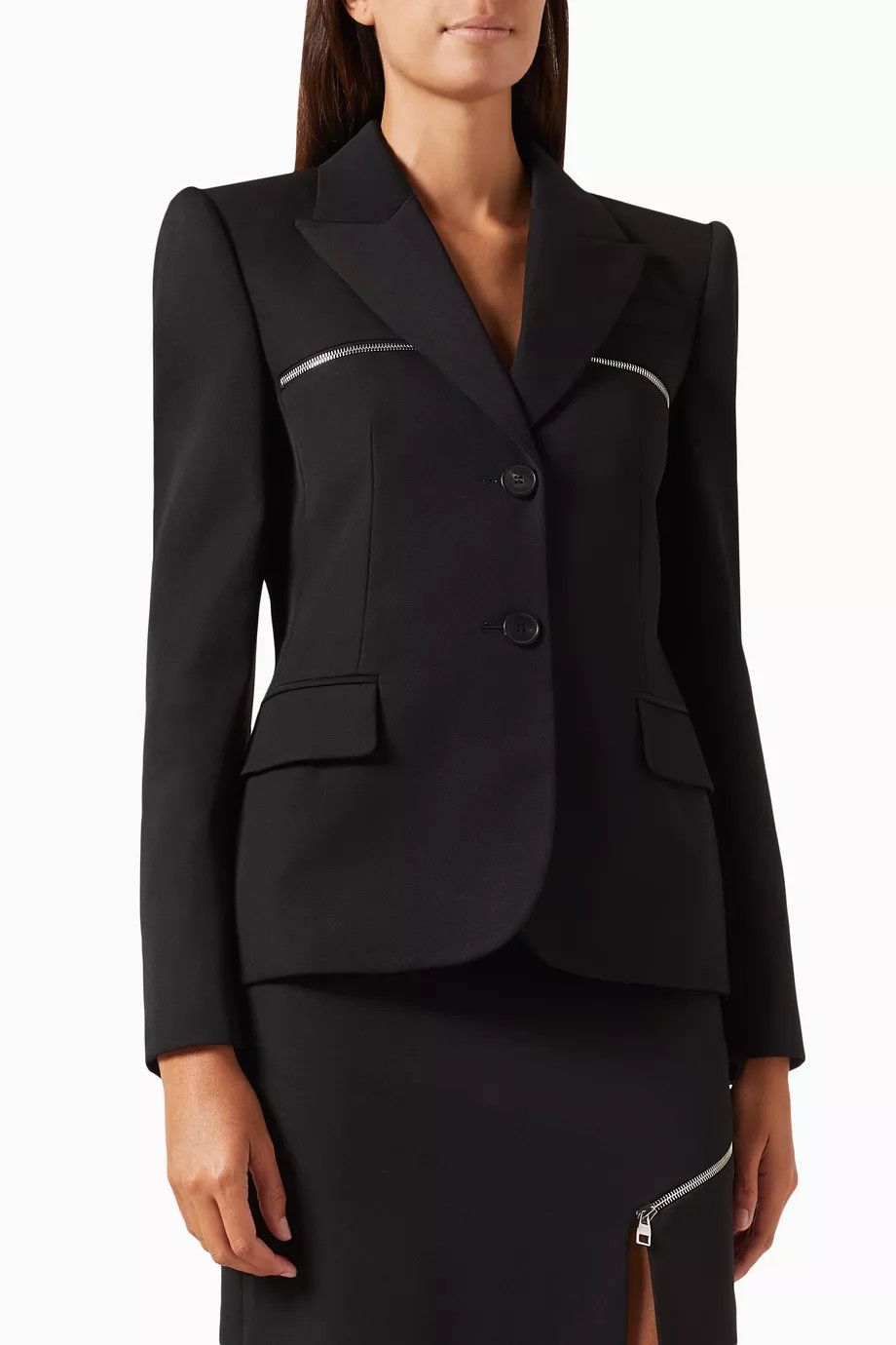 Alexander McQueen o1y0325 Blazer in Black Size S / US 4 / IT 40 - 1 Thumbnail