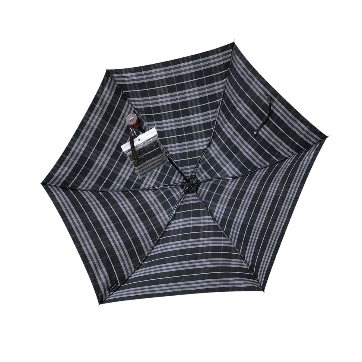 Burberry Burberry Checked Novacheck Waterproof Folding Umbrella Size ONE SIZE - 3 Thumbnail