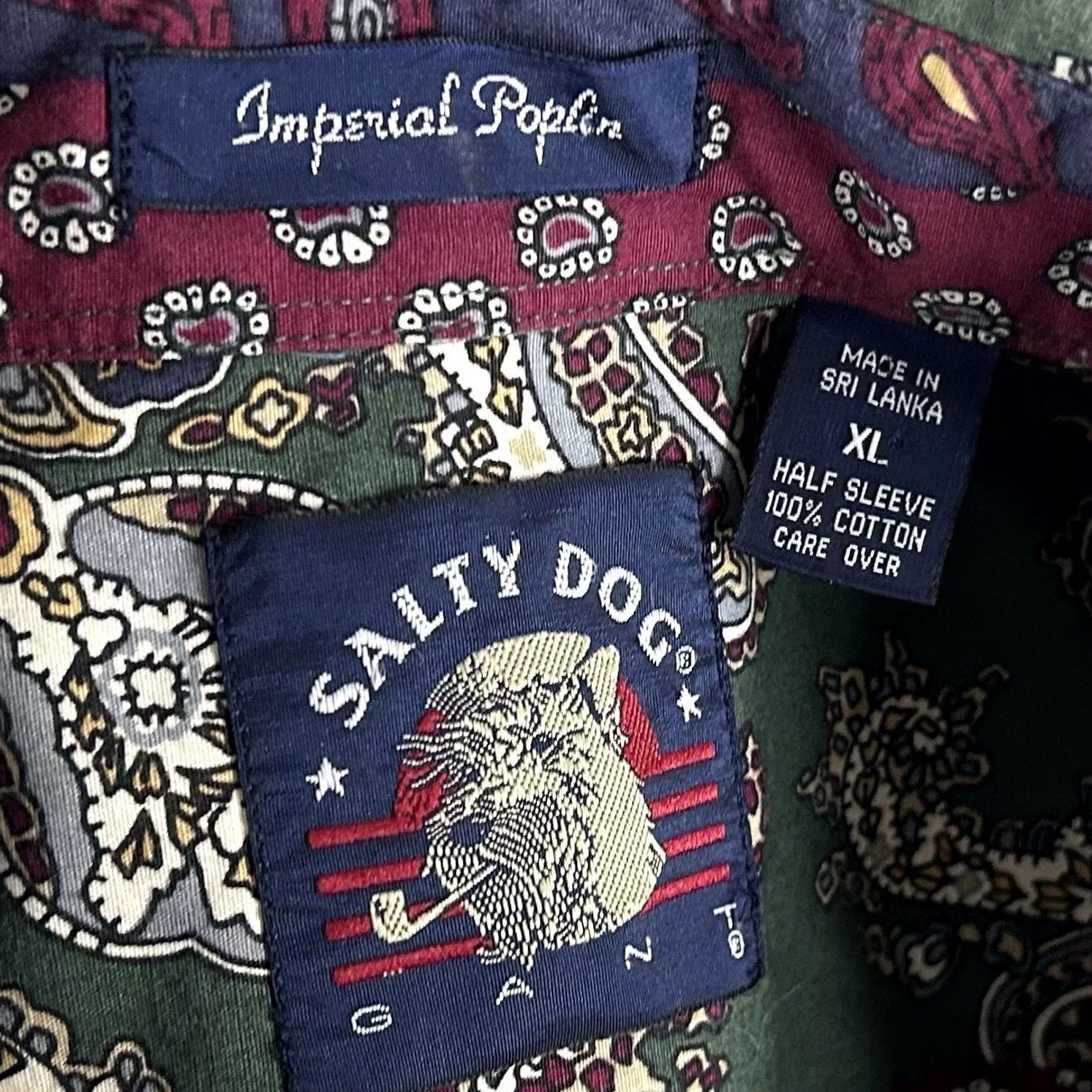 Gant Gant Salty Dog XL Vintage Imperial Poplin Shirt Paisley Patchwork Short Sleeve Button-Up Mens Size US XL / EU 56 / 4 - 3 Thumbnail