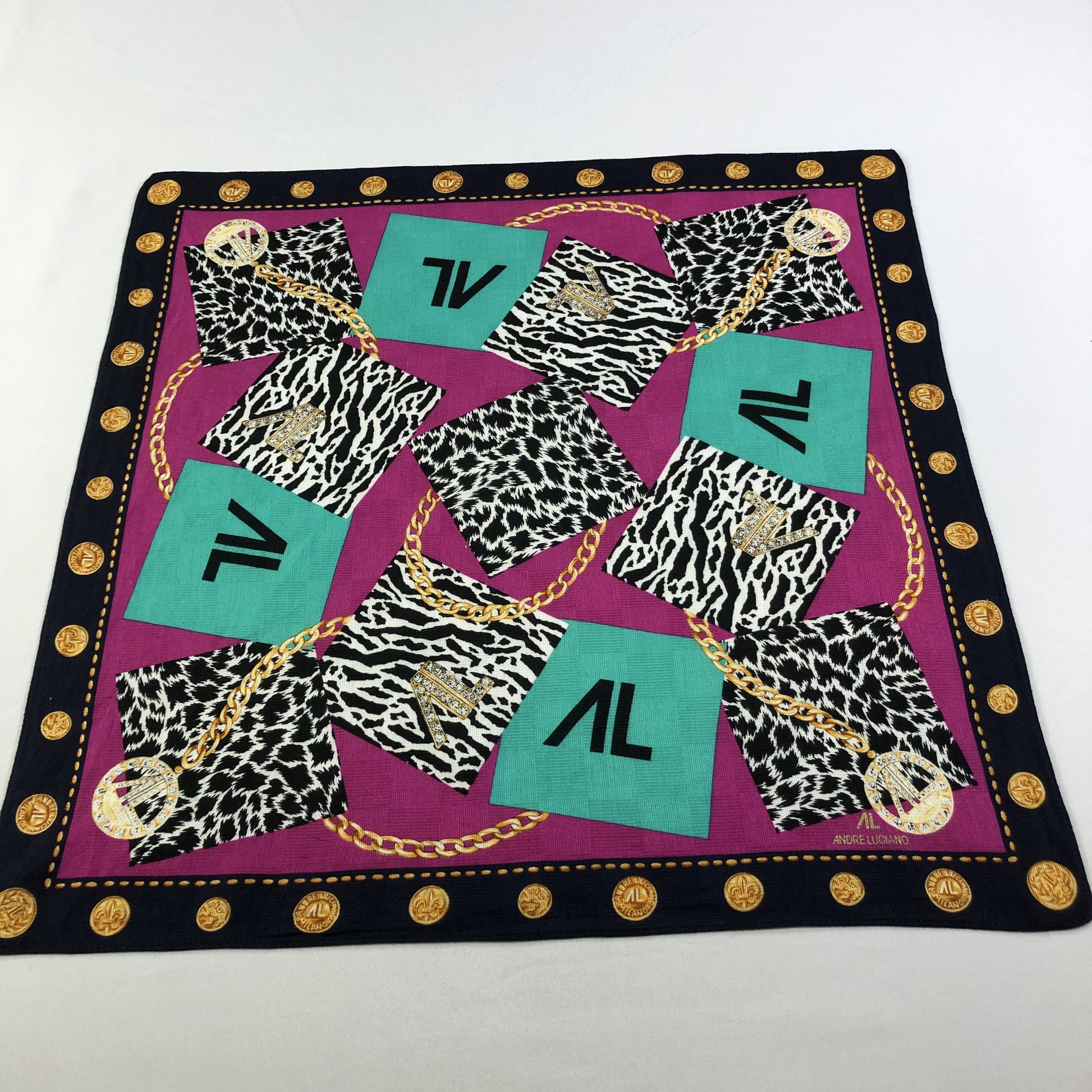 Andreluciano × Vintage Andre Luciano Handkerchief Neckerchief Bandana H1577 Size ONE SIZE - 1 Thumbnail