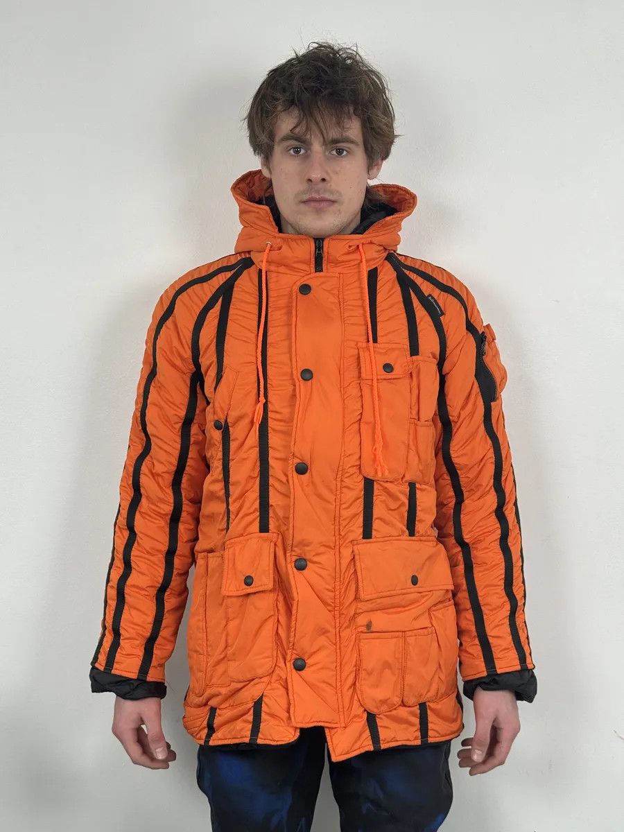 Dolce & Gabbana AW2003 Dolce & Gabbana Orange & Black Lined Ultra Hooded Size US M / EU 48-50 / 2 - 3 Thumbnail