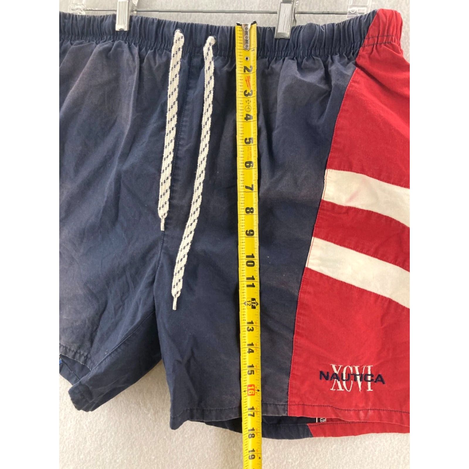 Nautica Nautica Swim Trunks Mens Large Surfing Beach Swimming Ocean Vacation VINTAGE Trunks Men's Red Nylon Bottom" Size US 33 - 3 Thumbnail