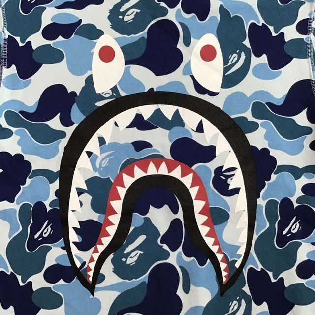 Bape BAPE Shark sweat shirt ABC camo Blue a bathing ape Size US S / EU 44-46 / 1 - 5 Thumbnail