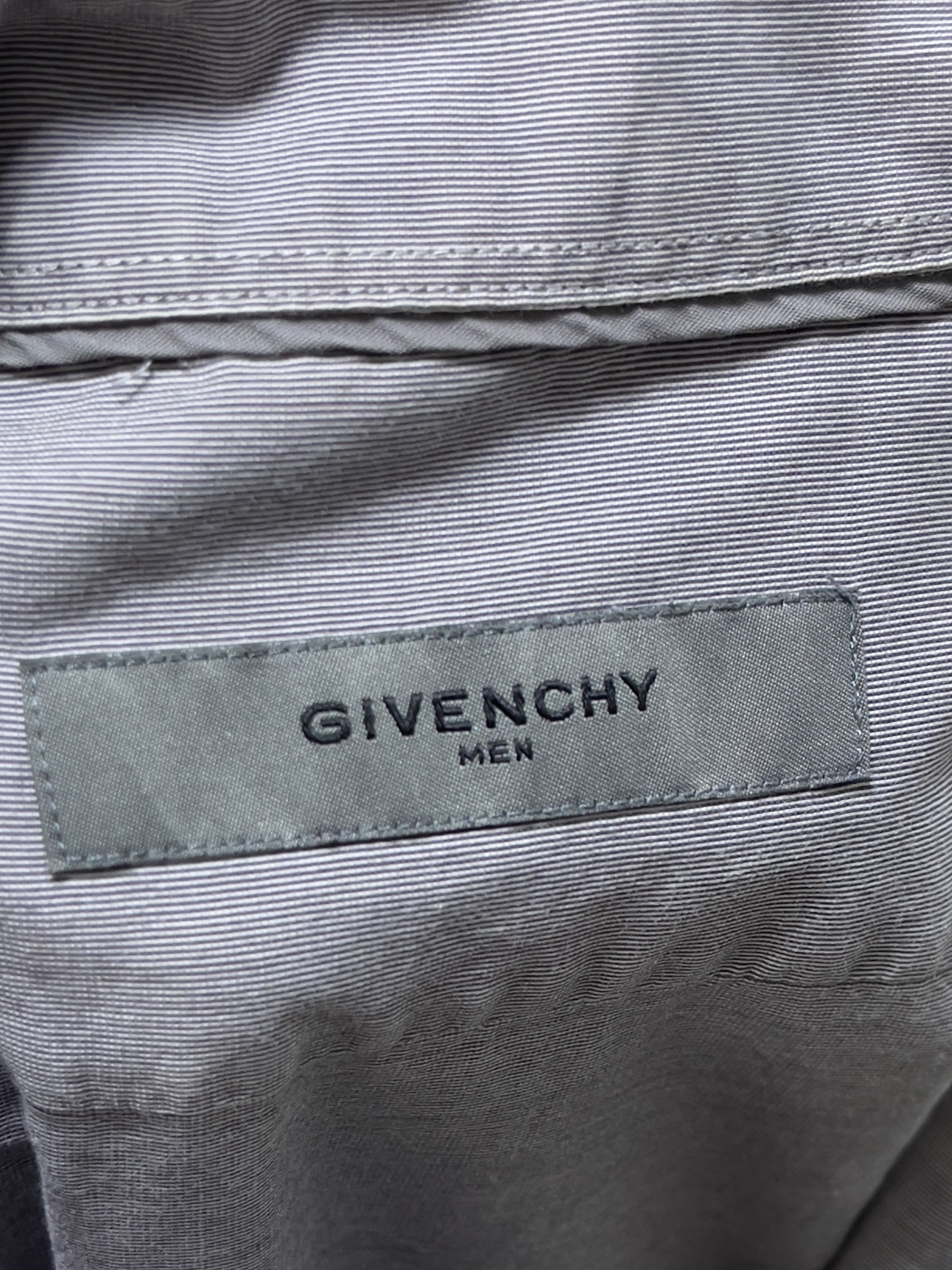 Givenchy 🔥 Givenchy 4G shirt long sleeve cotton gray striped Size US M / EU 48-50 / 2 - 8 Thumbnail