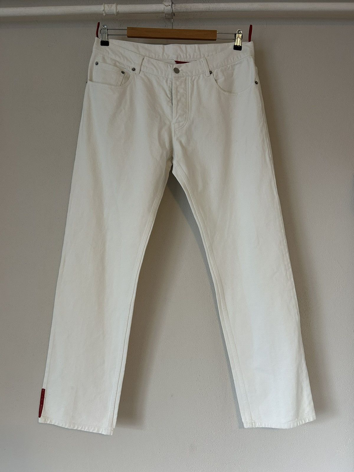 Prada Linea Rossa White Jeans Size 52