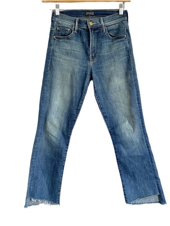 MOTHER MOTHER Insider Crop Step Fray Distressed Flare Jeans - 25" Size 25" / US 0 / IT 36 - 2 Thumbnail