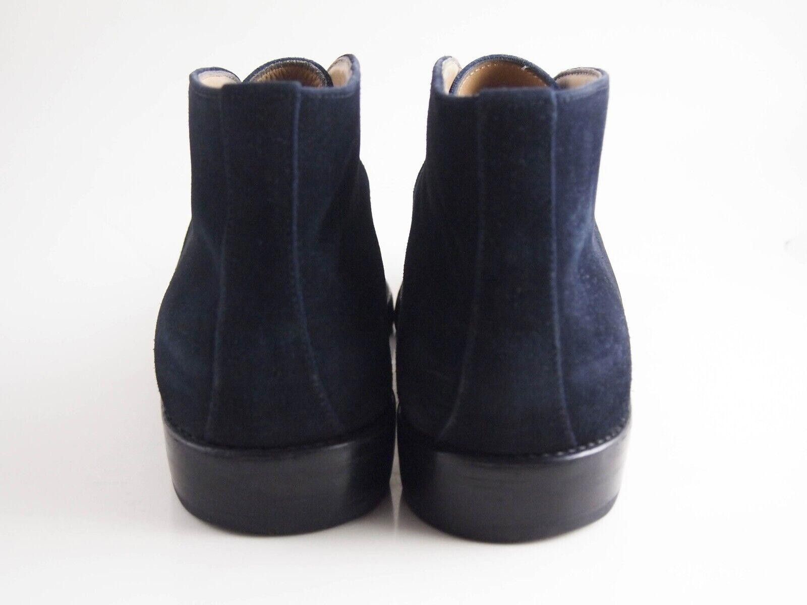 Designer Harris Firenze Chukka Boots Blue Suede Mens US 10.5 EU 43.5 Size US 10.5 / EU 43-44 - 8 Thumbnail