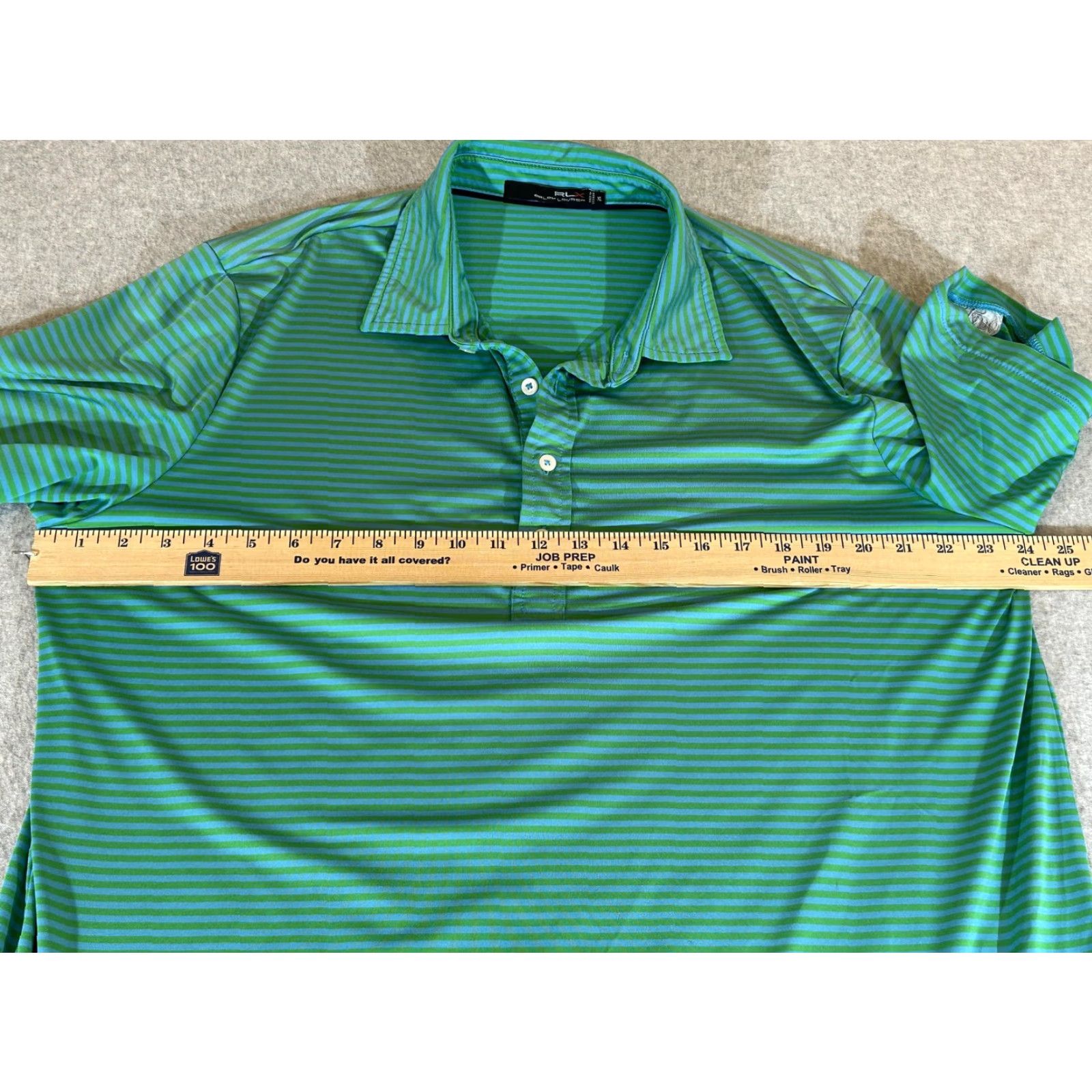 Ralph Lauren Ralph Lauren RLX Polo Shirt Mens XL Green Striped Golf Performance Short Sleeve polo shirt Shrug? Size US XL / EU 56 / 4 - 4 Thumbnail