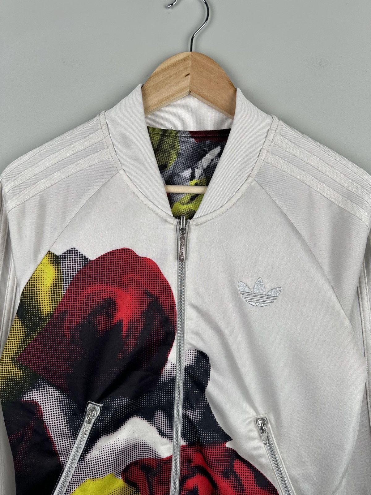 Adidas Adidas Rose Print Track Top Jacket Size M / US 6-8 / IT 42-44 - 4 Thumbnail