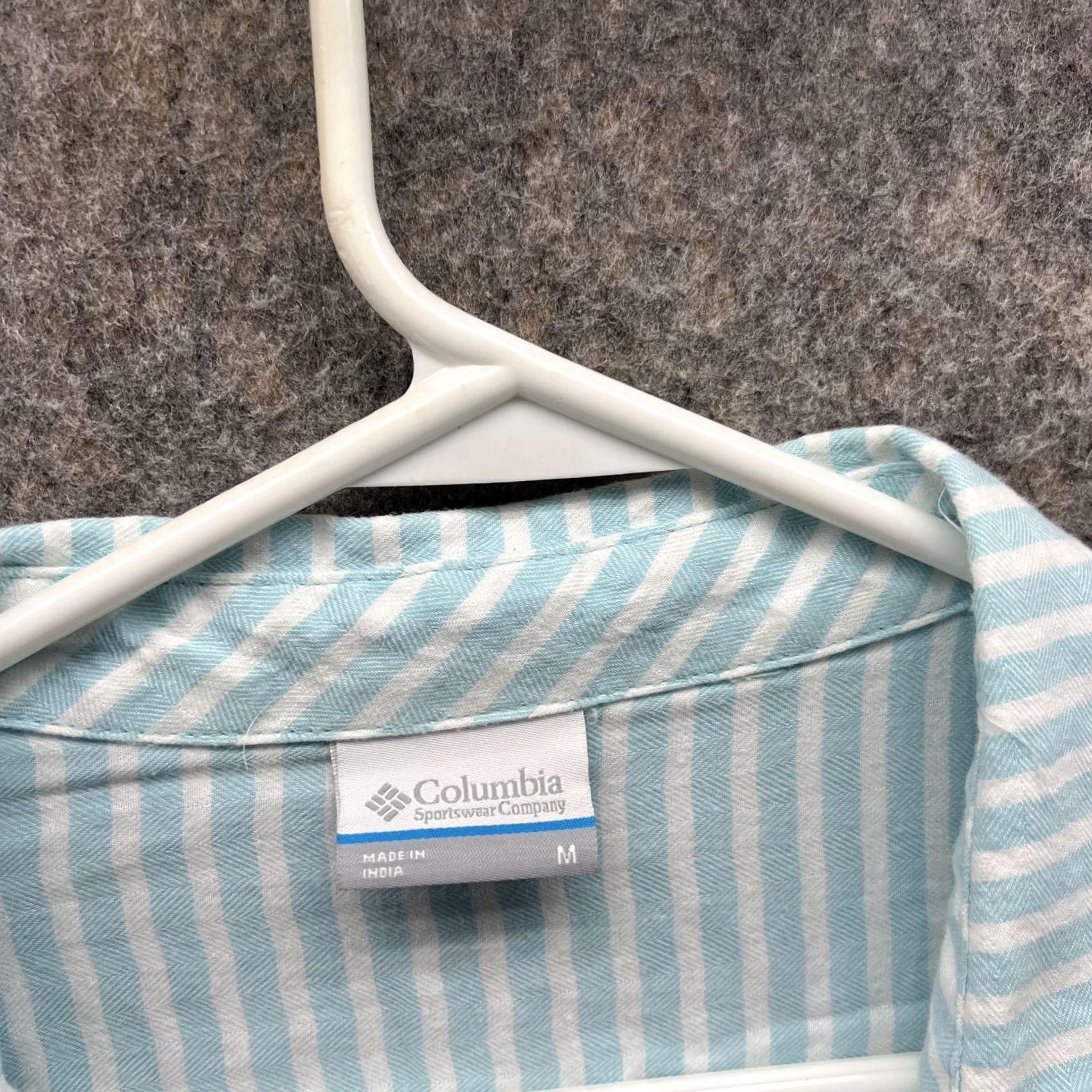 Vintage Columbia Shirt Women Medium Blue Striped Button-Down Casual Preppy Size M / US 6-8 / IT 42-44 - 6 Thumbnail