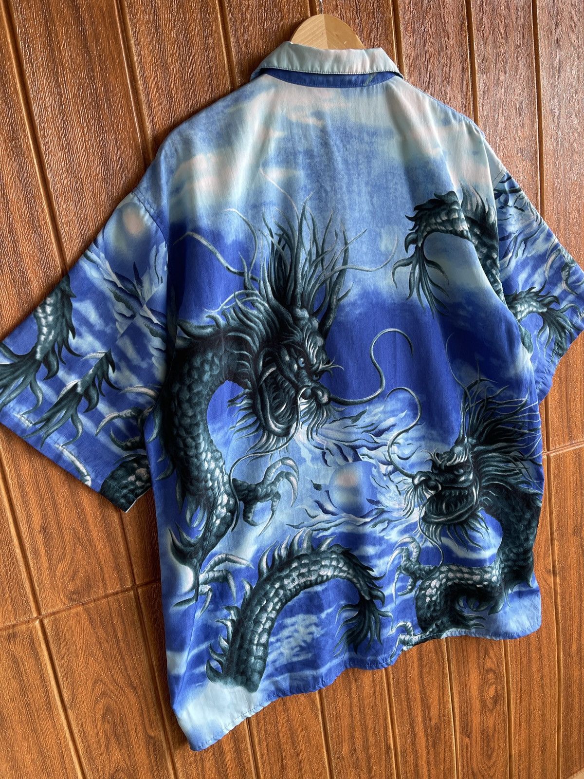 The Unbranded Brand Very Rare🔥Vintage Japanese Dragon Shirt XXL Size US XXL / EU 58 / 5 - 6 Thumbnail