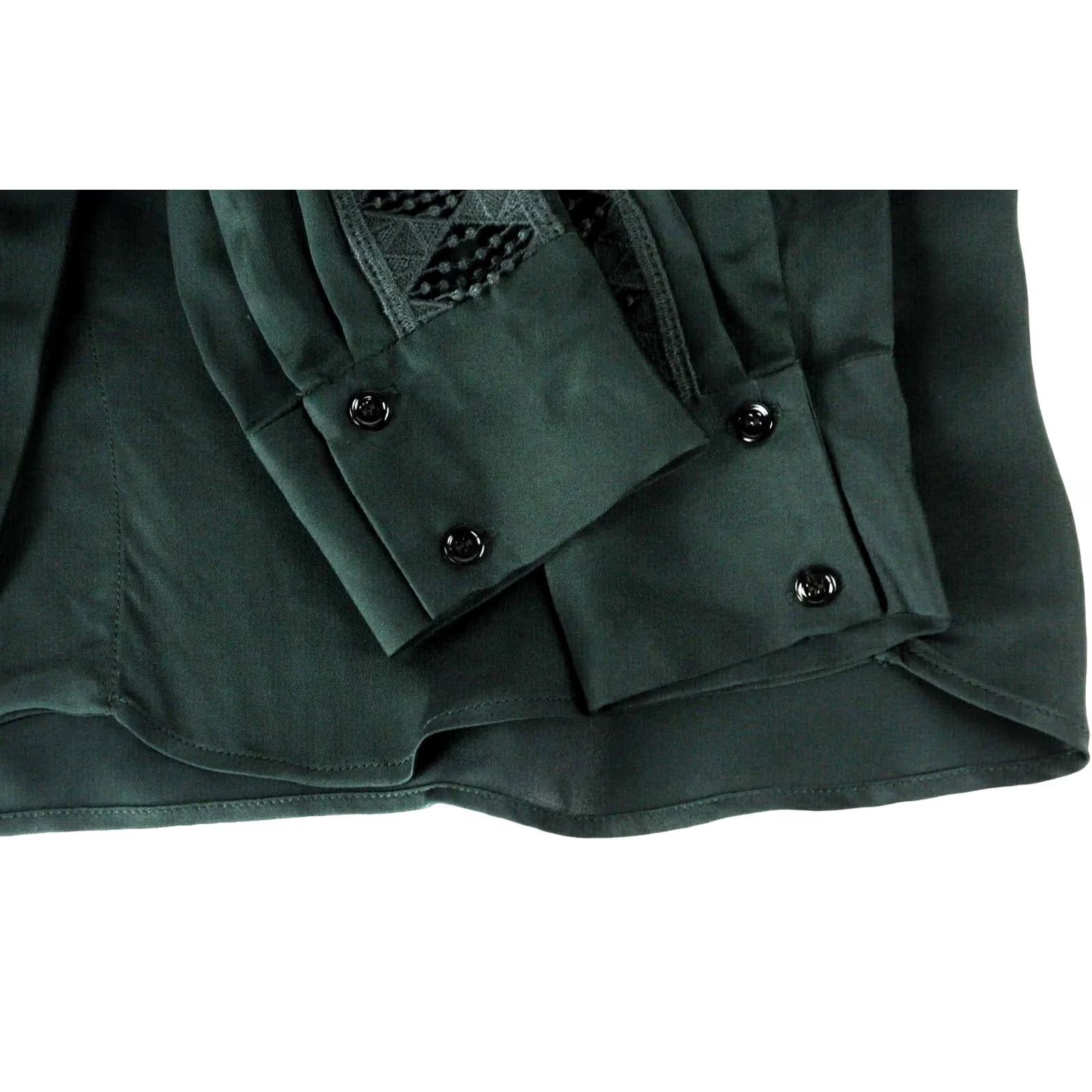 Sandro Sandro Blouse Women XS Green Button Top Size XS / US 0-2 / IT 36-38 - 4 Thumbnail