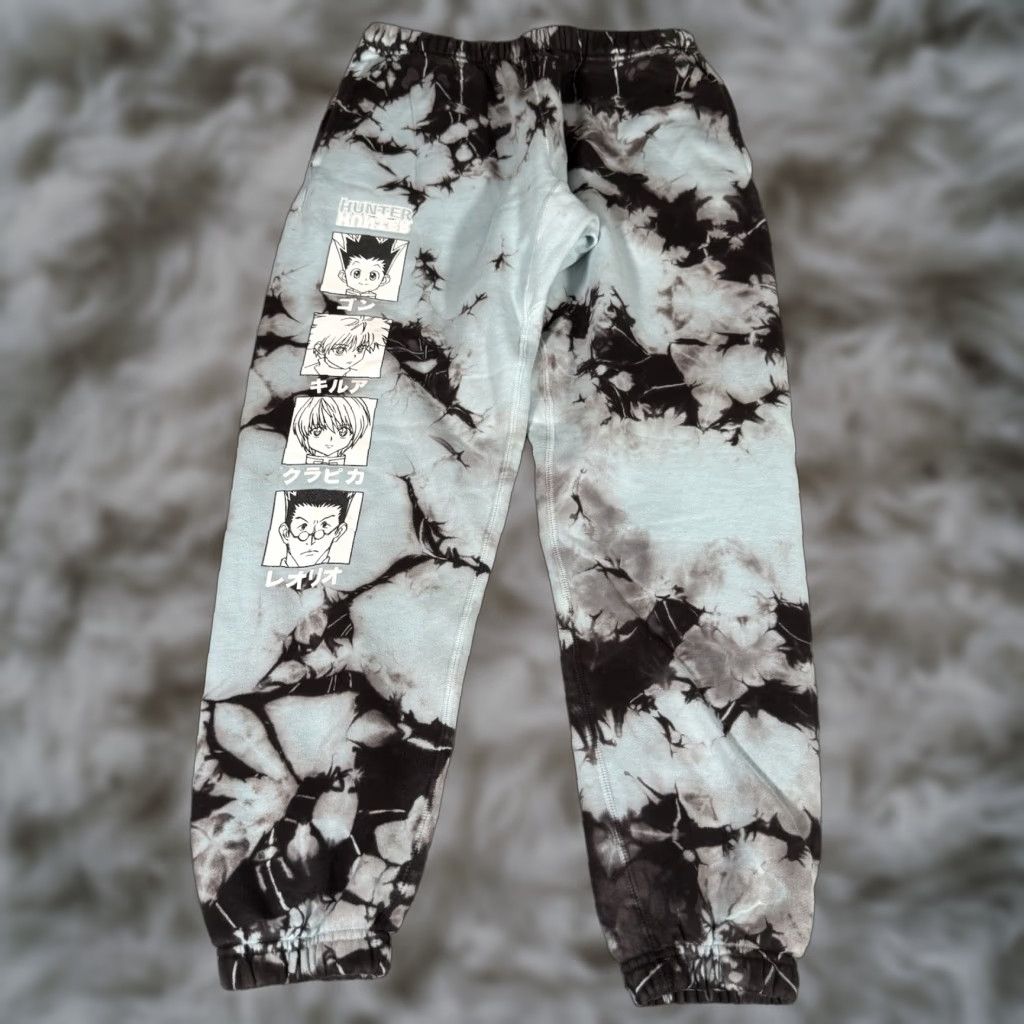 Hypland Hypland Hunter X Hunter Sweatpants Jogger Mens Small 29” Tie Dye Anime Blue Cotton Polyester Fleece Elastic Waist Inseam 29" Regular Pants Size US 29 - 1 Thumbnail