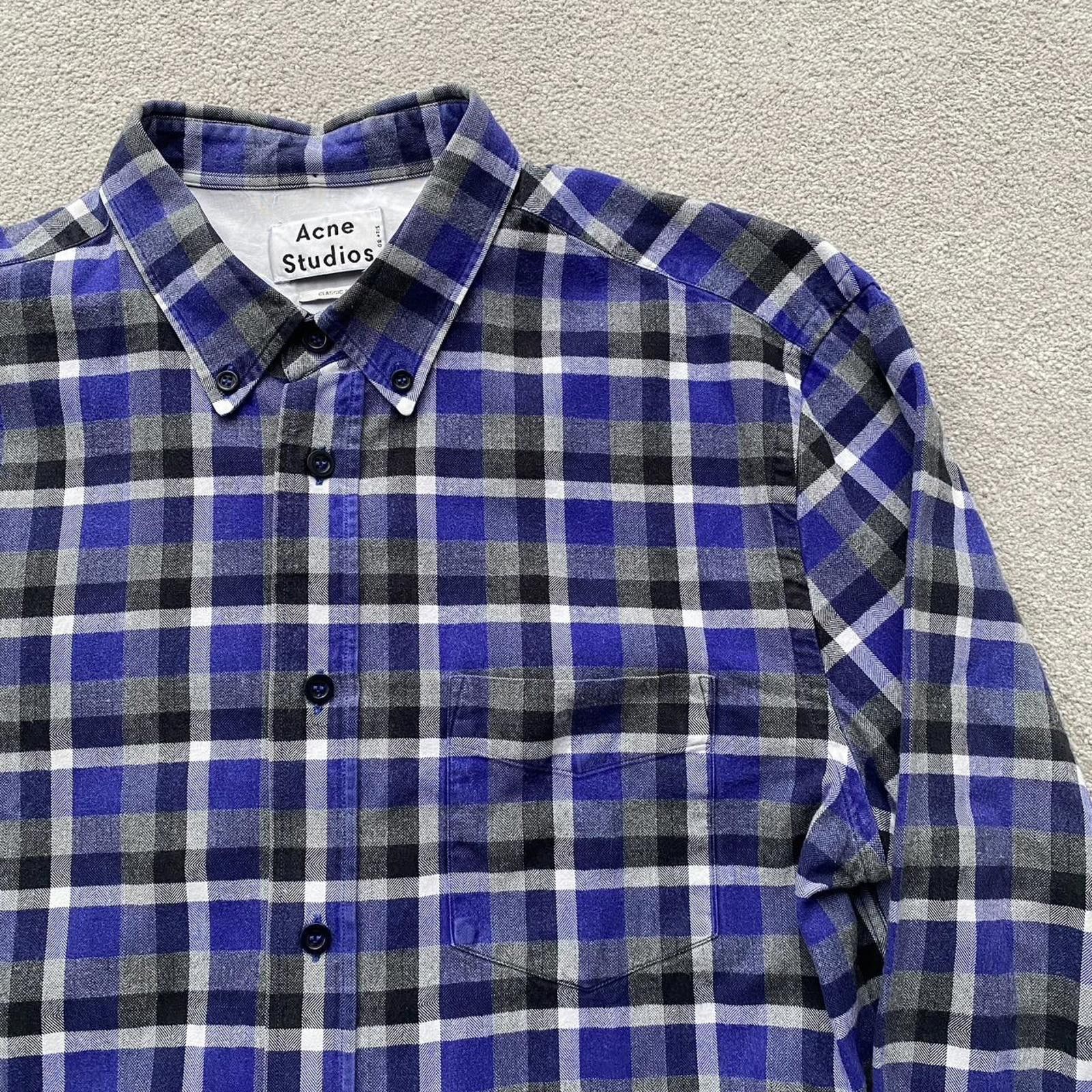 Acne Studios Acne Studios Isherwood PAW17 Checkered Flannel Button Shirt Size US M / EU 48-50 / 2 - 2 Thumbnail