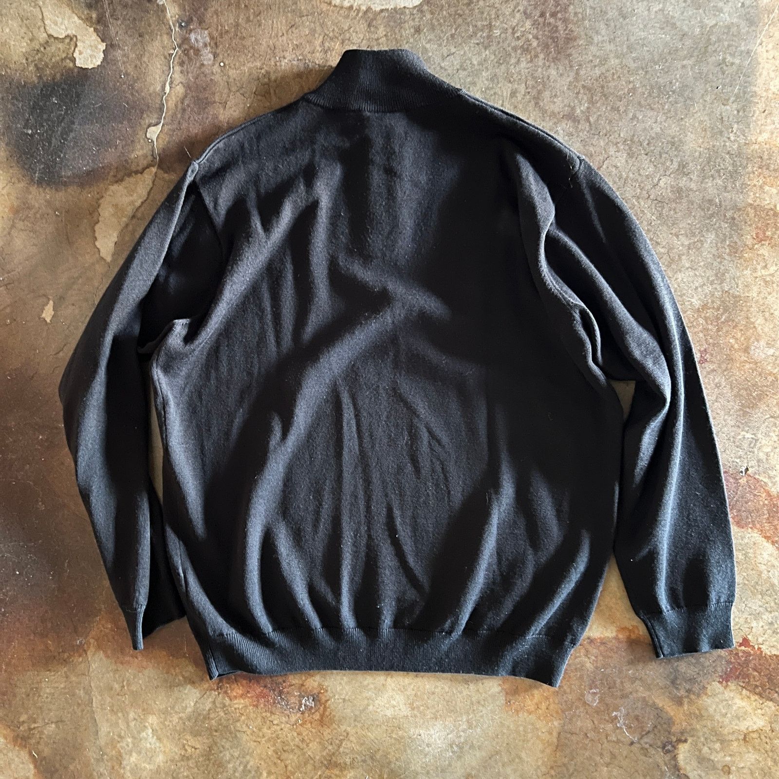 Lacoste Lacoste Men's Black Quarter Zip Sweater XL Size 6 23x27 Size US XL / EU 56 / 4 - 3 Thumbnail