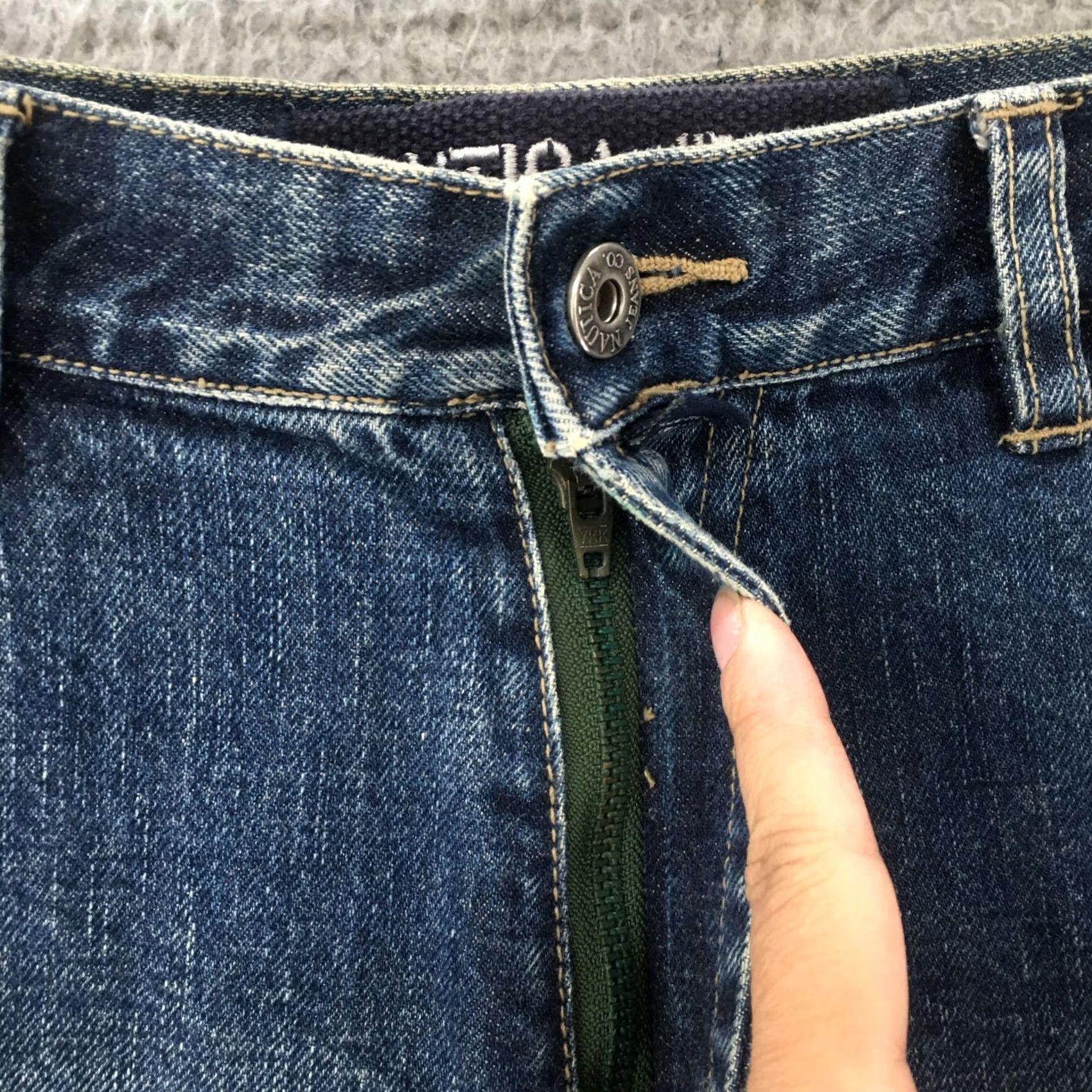 Nautica Nautica Straight Jeans Mens 40x32 Blue Denim High Rise Zip Fly Jeans Size US 40 / EU 56 - 4 Thumbnail