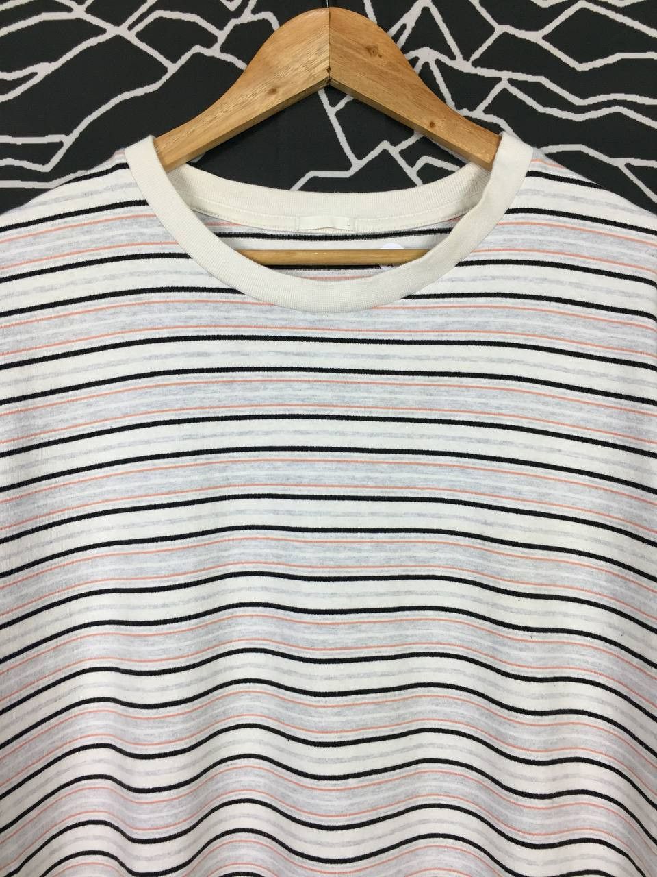 GU × Japanese Brand GU Japan Multicolor Striped Half Sleeve Tee Size US L / EU 52-54 / 3 - 3 Thumbnail