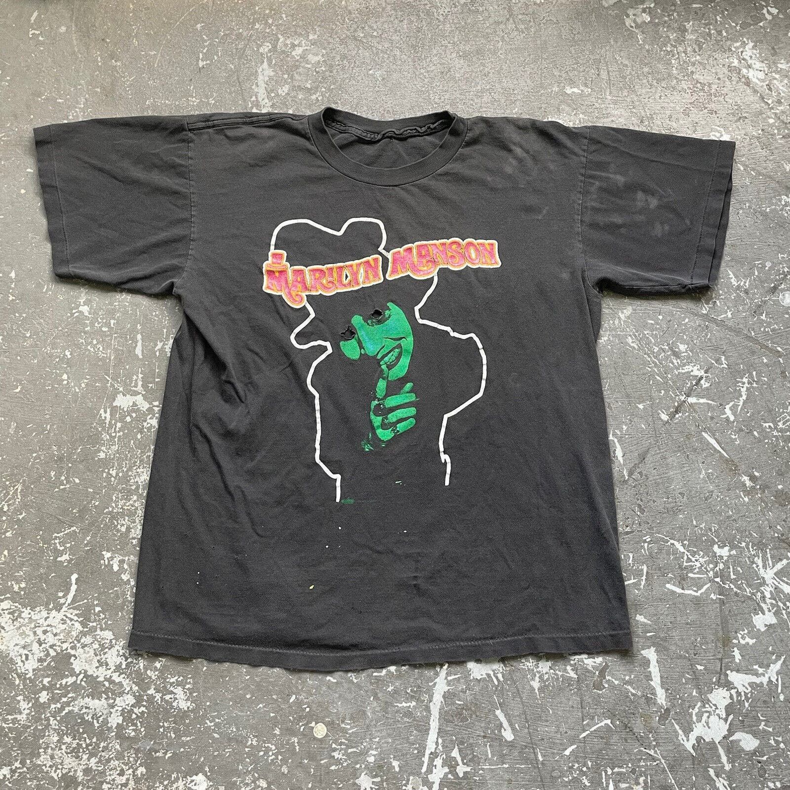 image of VTG Winterland Marilyn Manson Smells Like Children Large in Black, Men's