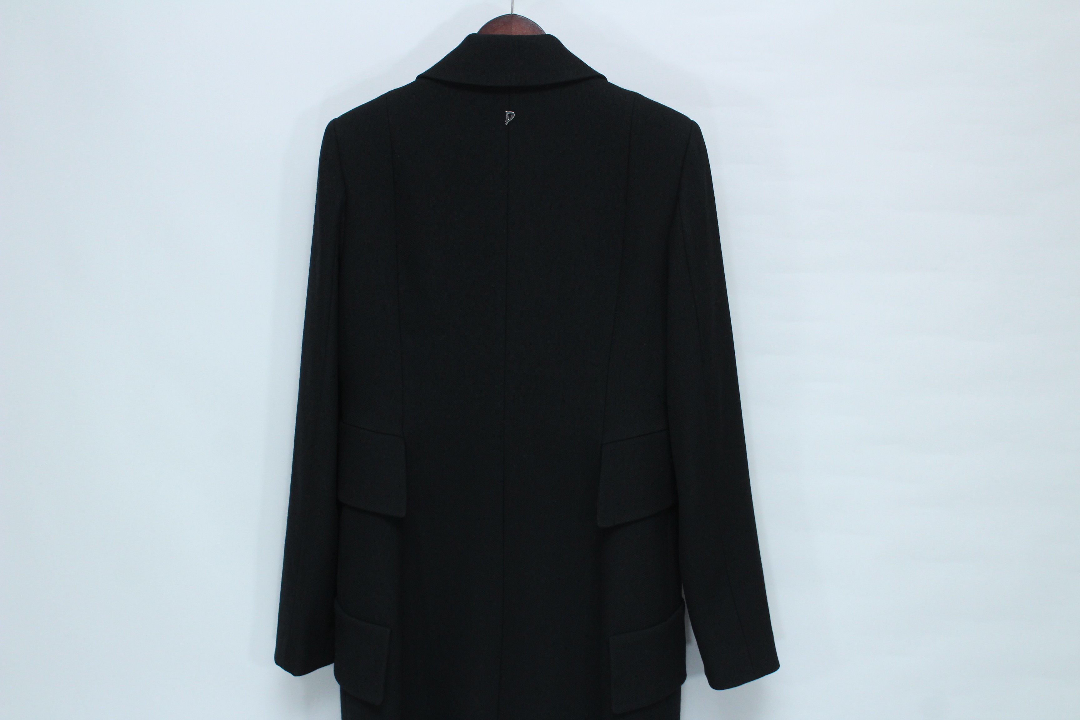 Dondup Dondup Black Wool Double-Breasted Coat Made in Italy Size M / US 6-8 / IT 42-44 - 6 Thumbnail