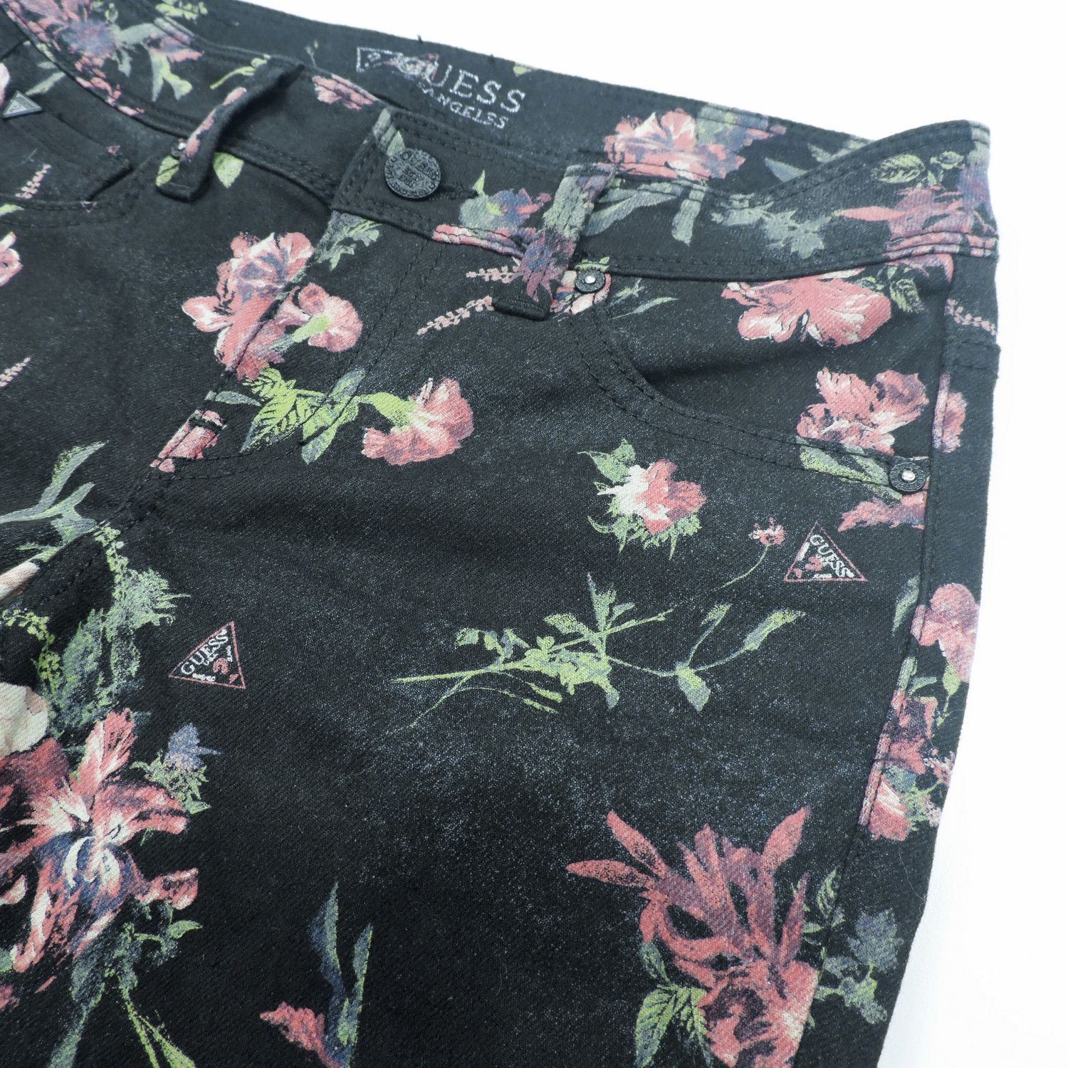 Guess GUESS ULTRA ANGKLE SKINNY FLOWERS DENIM LONG PANTS Size 26" / US 2 / IT 38 - 13 Thumbnail