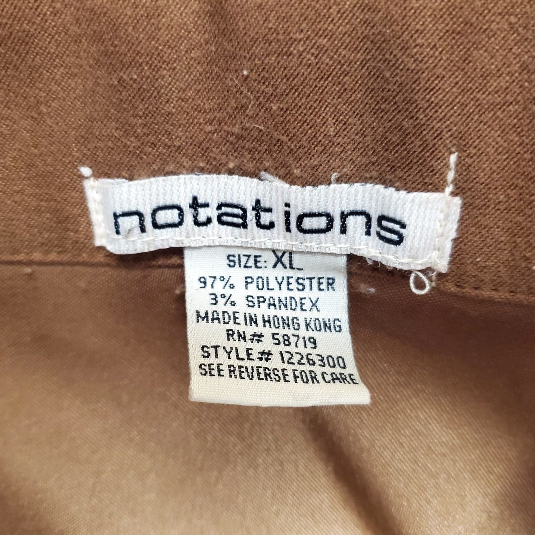 Vintage VINTAGE Notations Jacket Womens XL Brown Full Zip Stretch Blend Casual Vintage Size XL / US 12-14 / IT 48-50 - 5 Thumbnail