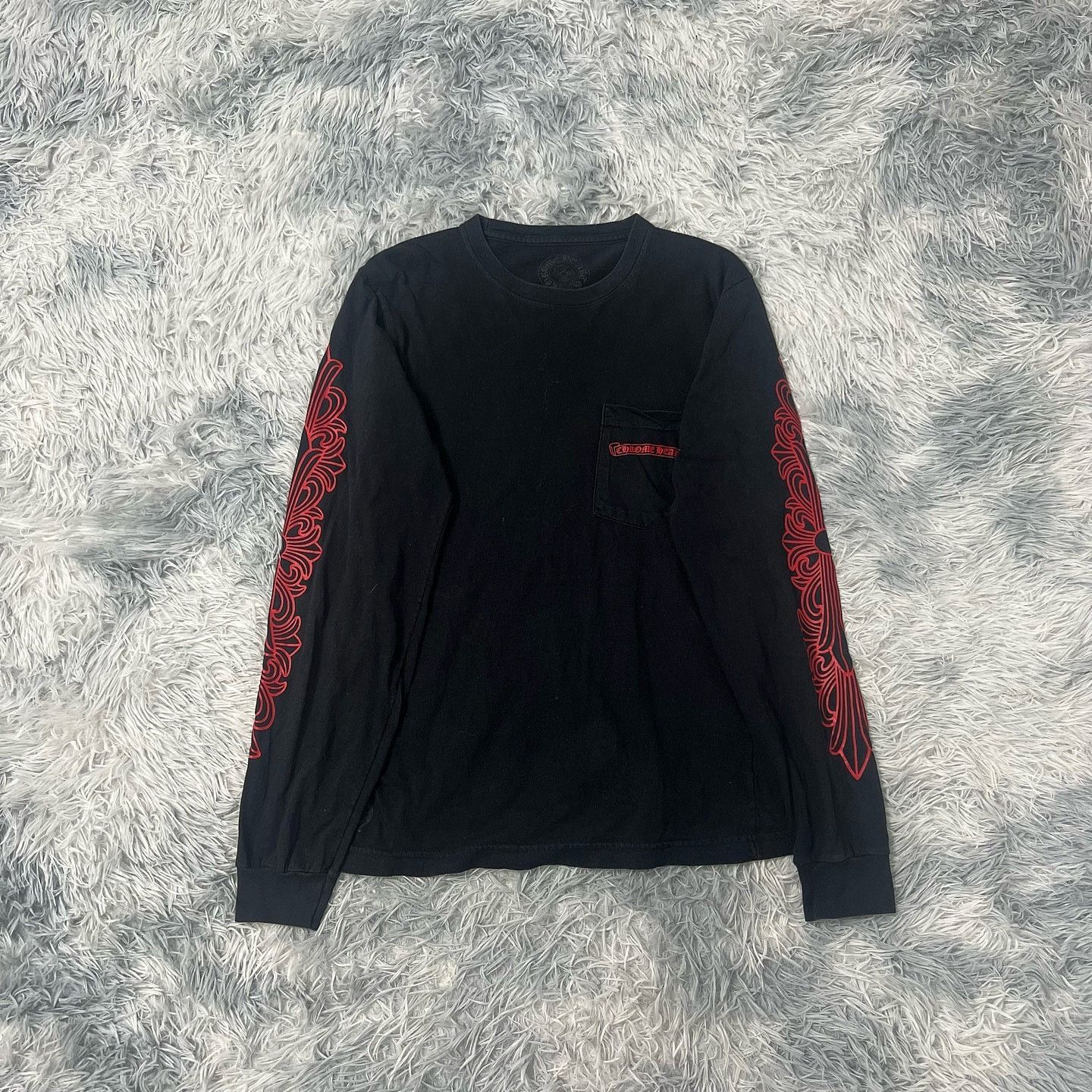 Chrome Hearts CHROME HEARTS Scroll Longsleeve T Shirt Red | Grailed