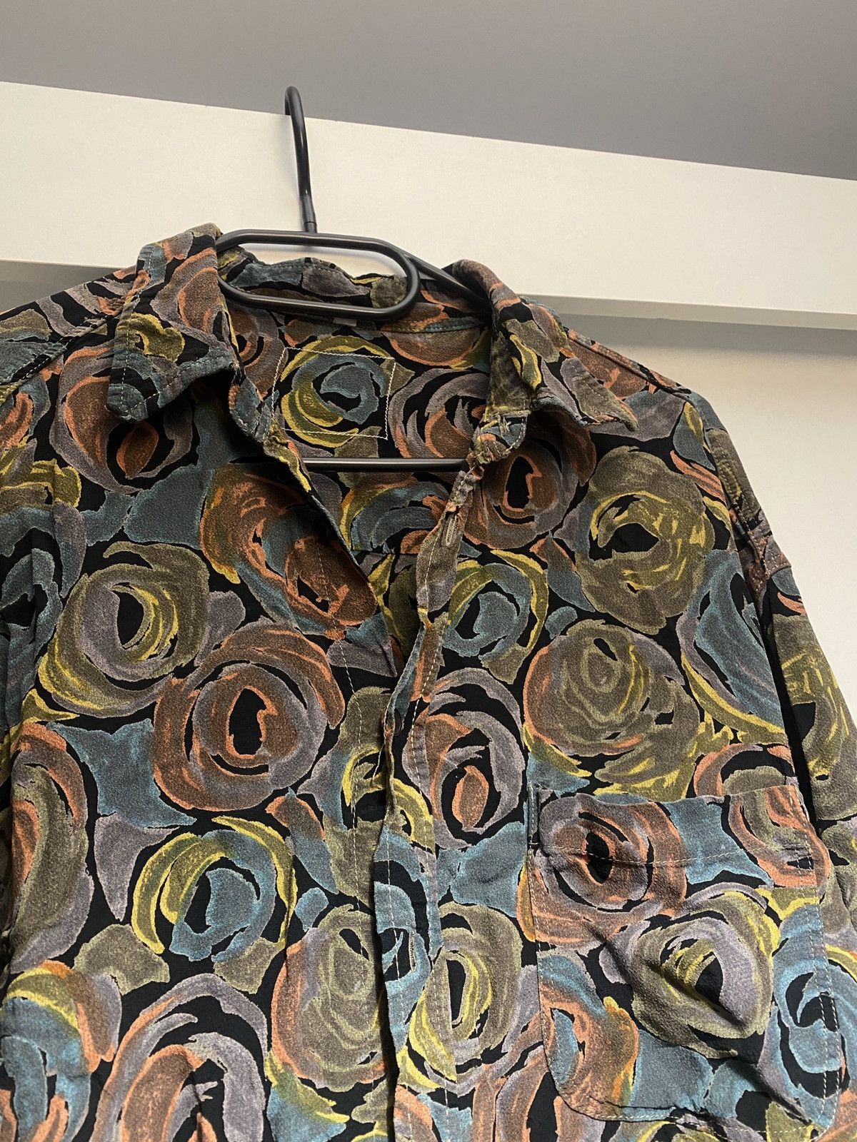 Vintage Vintage abstract roses viscose shirt button up Size US L / EU 52-54 / 3 - 3 Thumbnail
