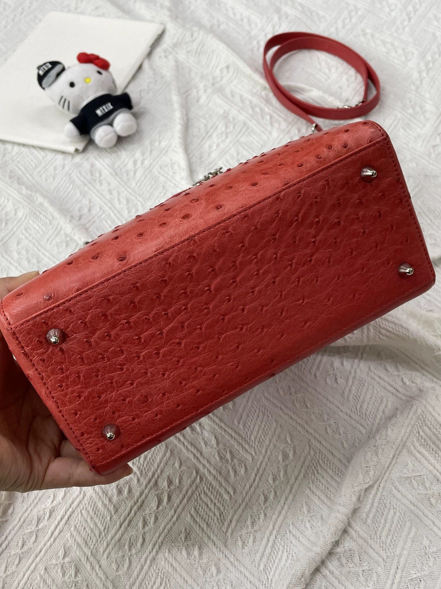 Dior Dior Lady Dior 5 Ostrich Limited Near New Strap Size ONE SIZE - 3 Thumbnail