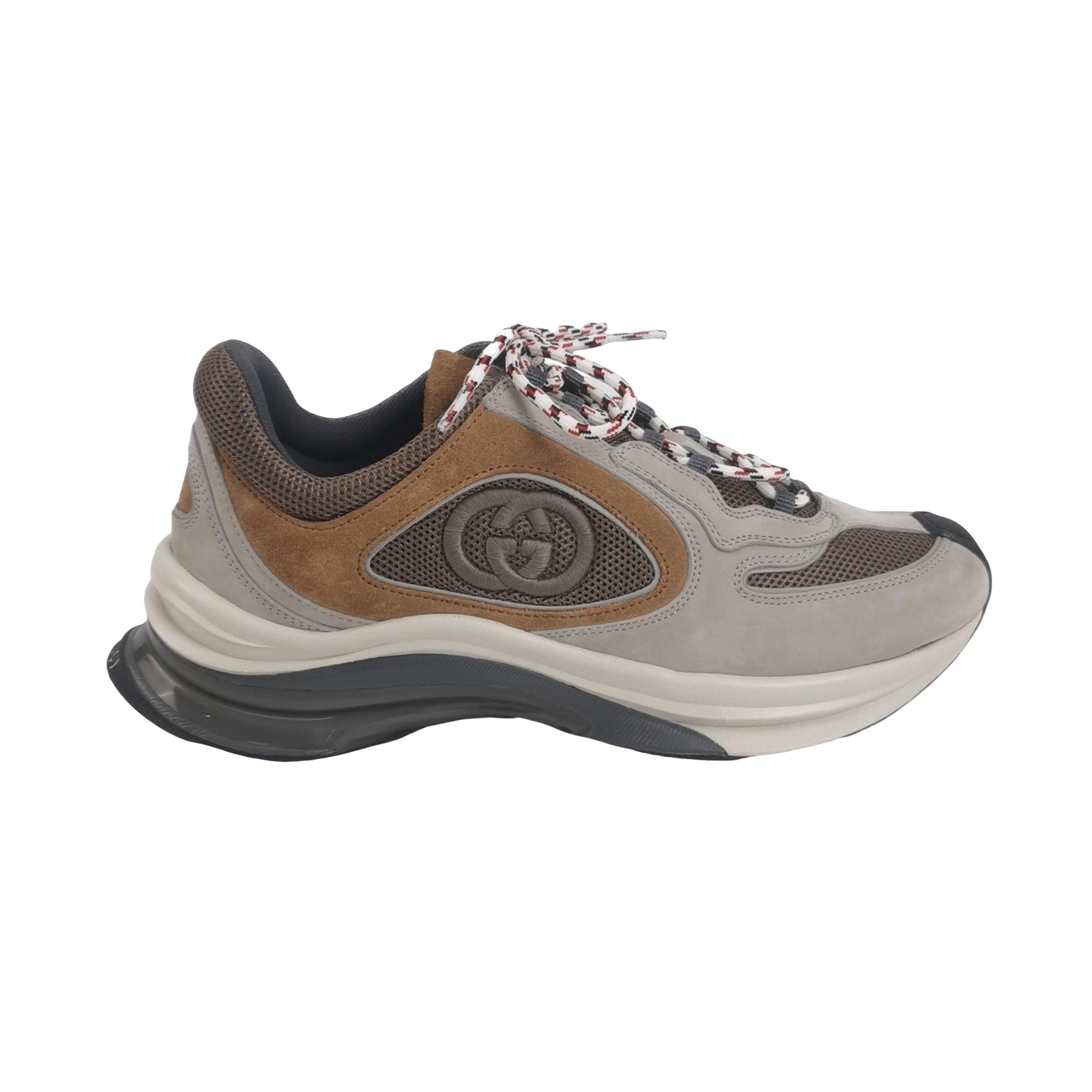 Gucci Gucci Mixed Material Interlocking G Run Sneakers Size 38.5 Size US 5.5 / EU 38 - 1 Thumbnail