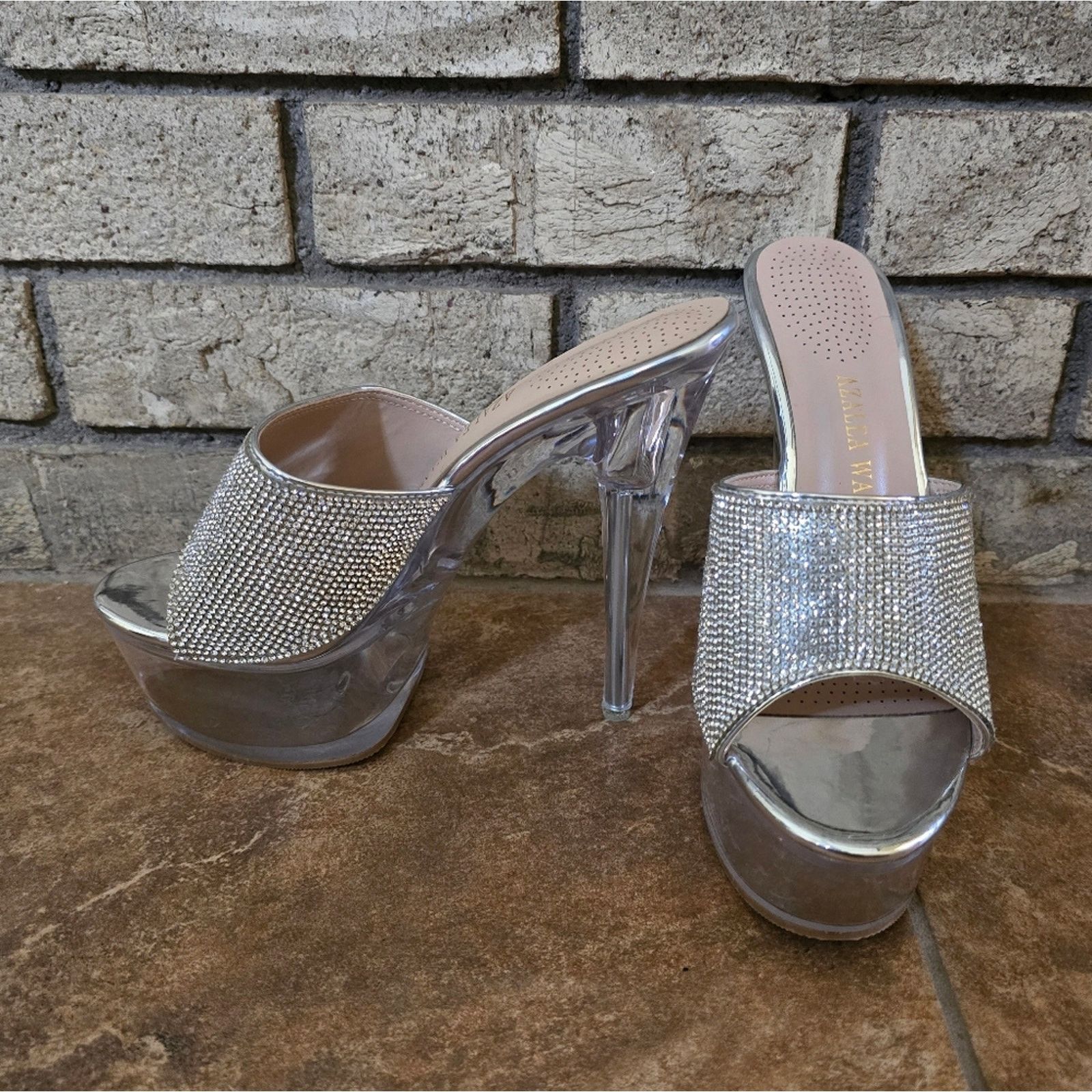 Other Silver | AZALEA WANG | Libby Platform Heels Size US 7.5 / IT 37.5 - 1 Thumbnail