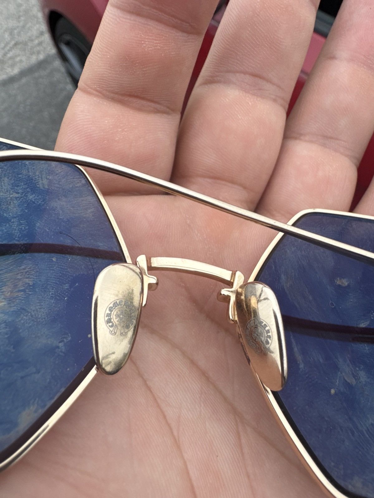 Chrome Hearts Chrome Heart Bella Gold frame Hexagon glasses “ Baby Bitch” Size ONE SIZE - 9 Thumbnail