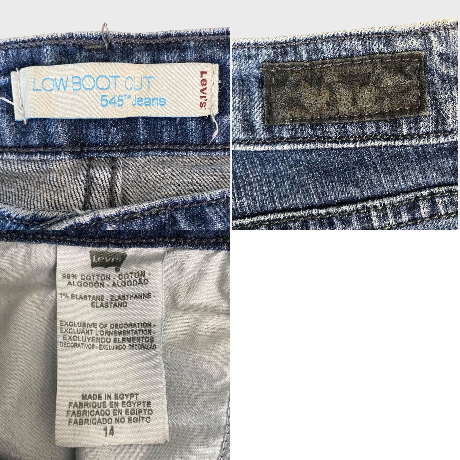 Levi's VINTAGE Levi's 545 Bootcut Jeans Womens 14 Blue Denim Flap Pockets Stretch 90s Size 36" / US 14 / IT 50 - 8 Thumbnail