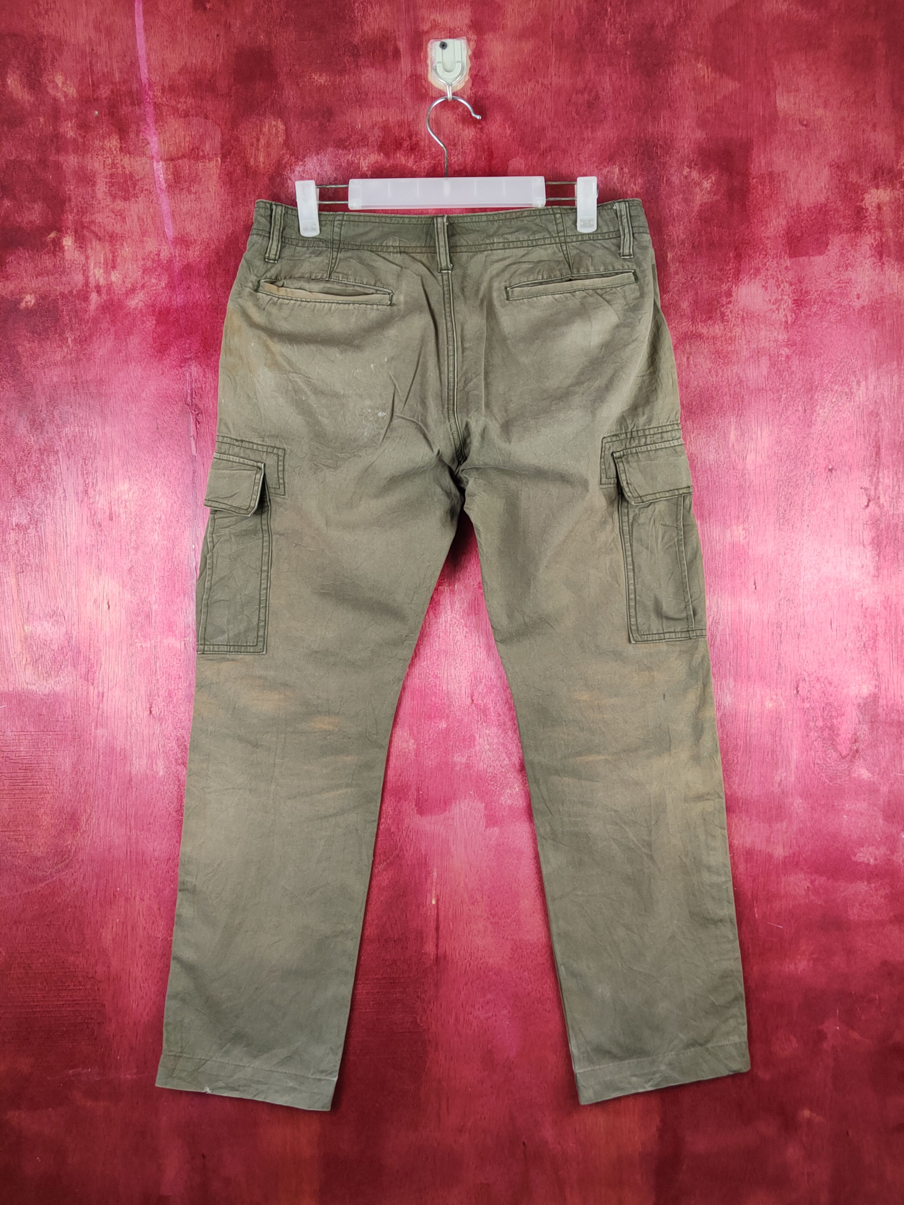 Japanese Brand Japanese Brand Olive Faded Multipocket Cargo Pants #S1455 Size US 30 / EU 46 - 7 Thumbnail
