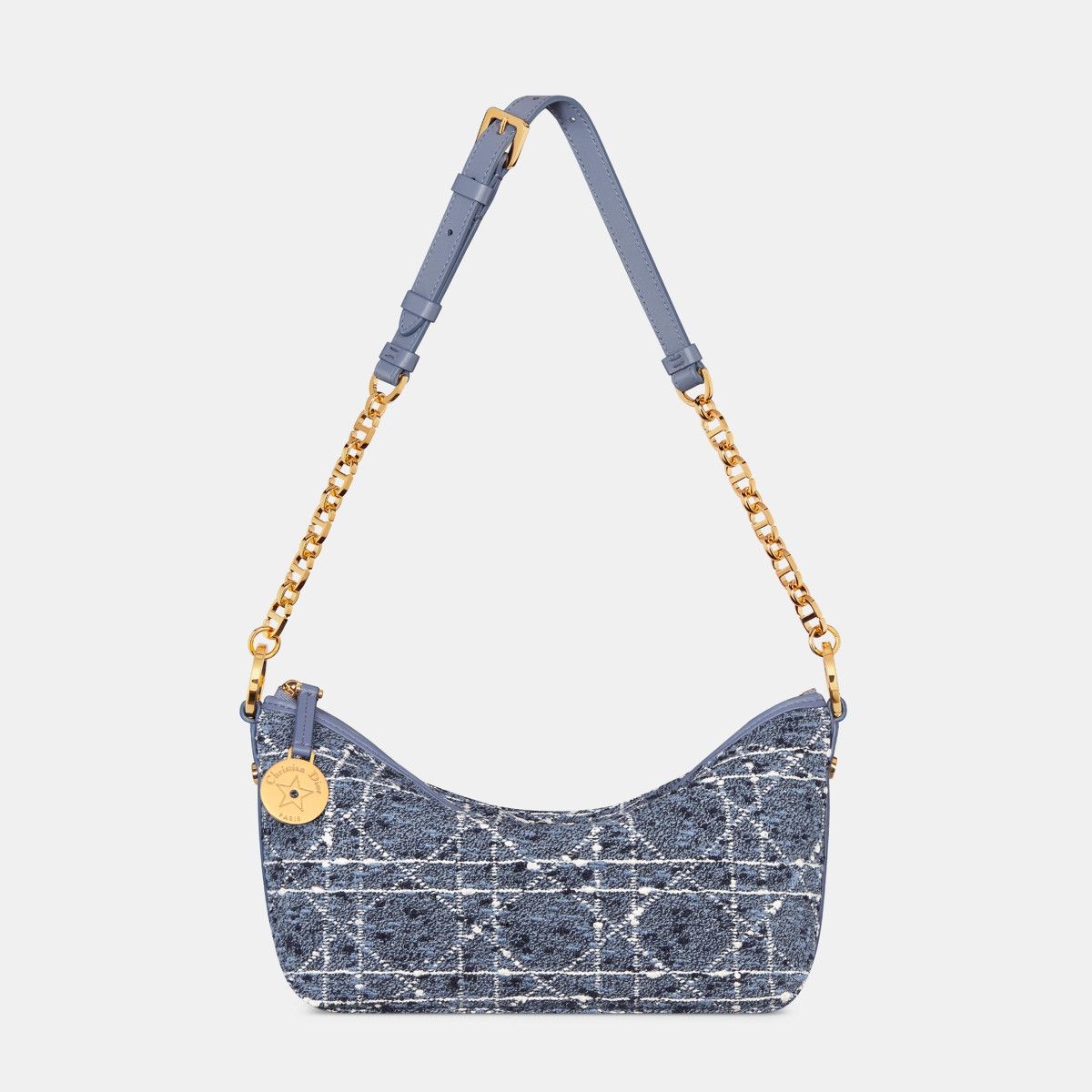 Dior o1bcso1str0226 Size:OS/Hobo Bag with Chain in Denim Blue Size ONE SIZE - 4 Thumbnail