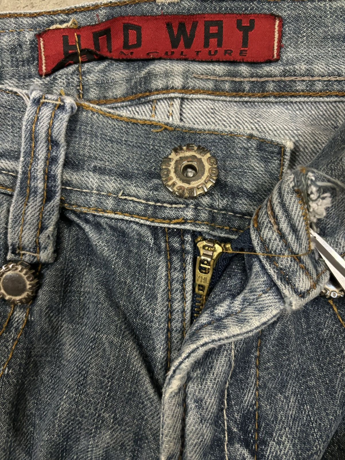 Diesel Vintage Hod-Way Industry Cracked Wash Loose Distressed Jeans Size US 30 / EU 46 - 4 Thumbnail