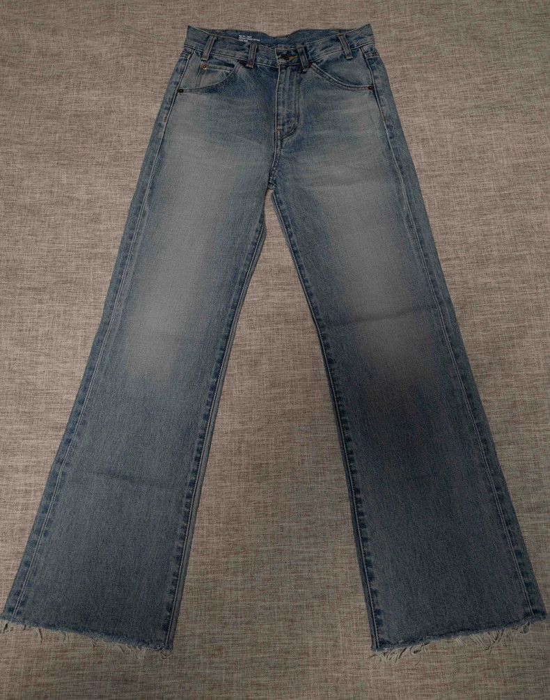 Celine CELINE Washed raw blue jeans Size 25" / US 0 / IT 36 - 1 Thumbnail