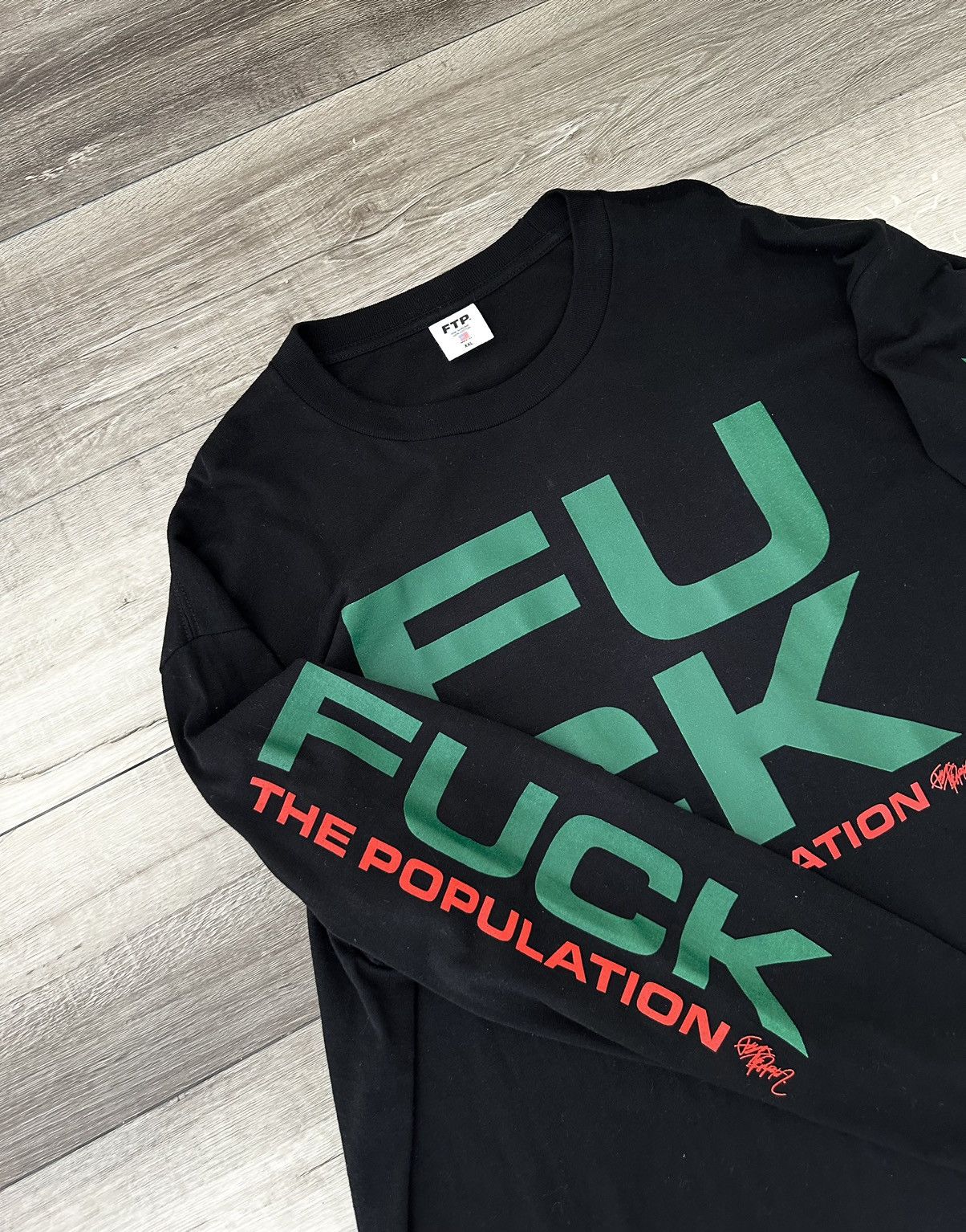 Fuck The Population Fuck The Population Sport Logo Long Sleeve Black 2XL XXL Size US XXL / EU 58 / 5 - 3 Thumbnail