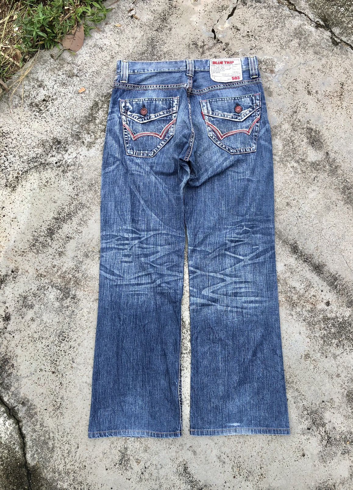 Edwin FLARED VINTAGE EDWIN WASHED BLUE JEANS Size US 32 / EU 48 - 7 Thumbnail