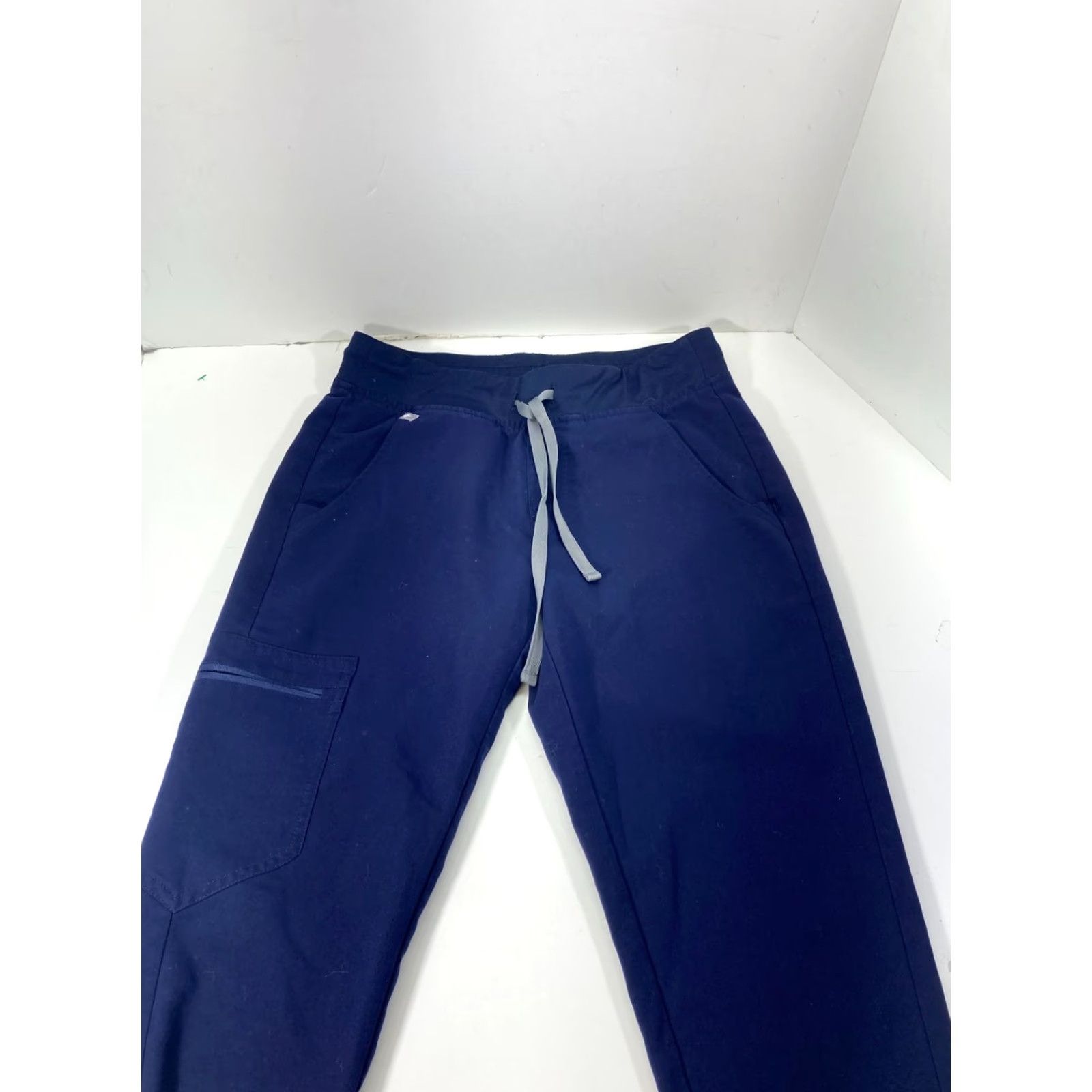 Vintage FIGS Scrub Jogger Pants Womens XS Navy Blue Stretch Elastic Waist Straight Leg Size 26" / US 2 / IT 38 - 4 Thumbnail